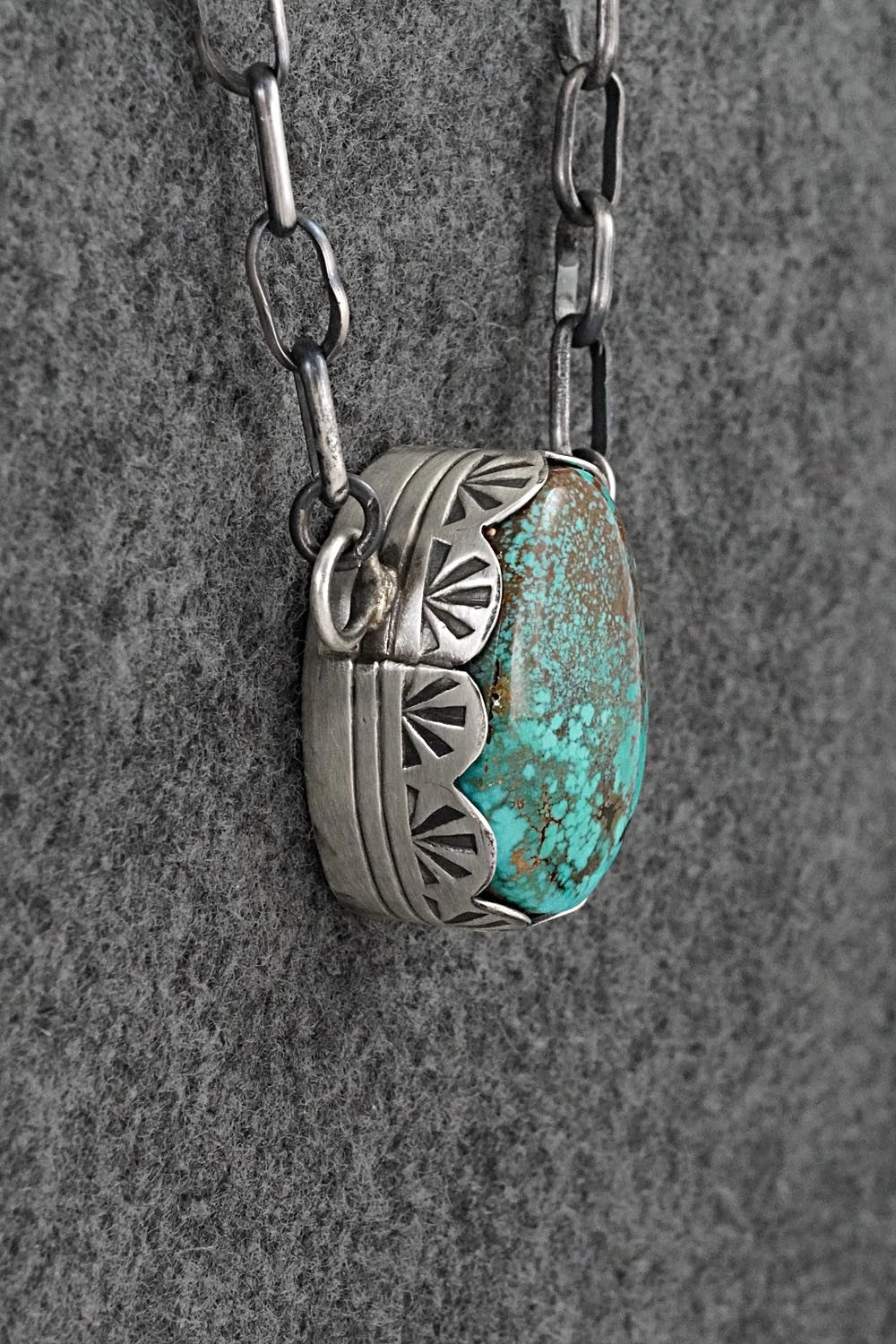 Turquoise & Sterling Silver Necklace - Paul Livingston
