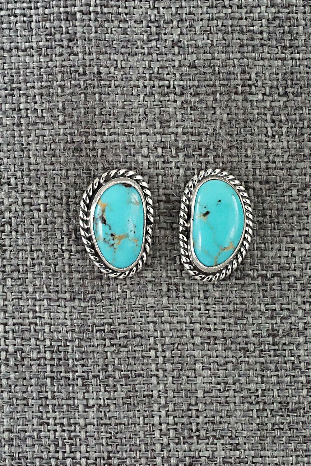 Turquoise & Sterling Silver Earrings - Marco Begaye