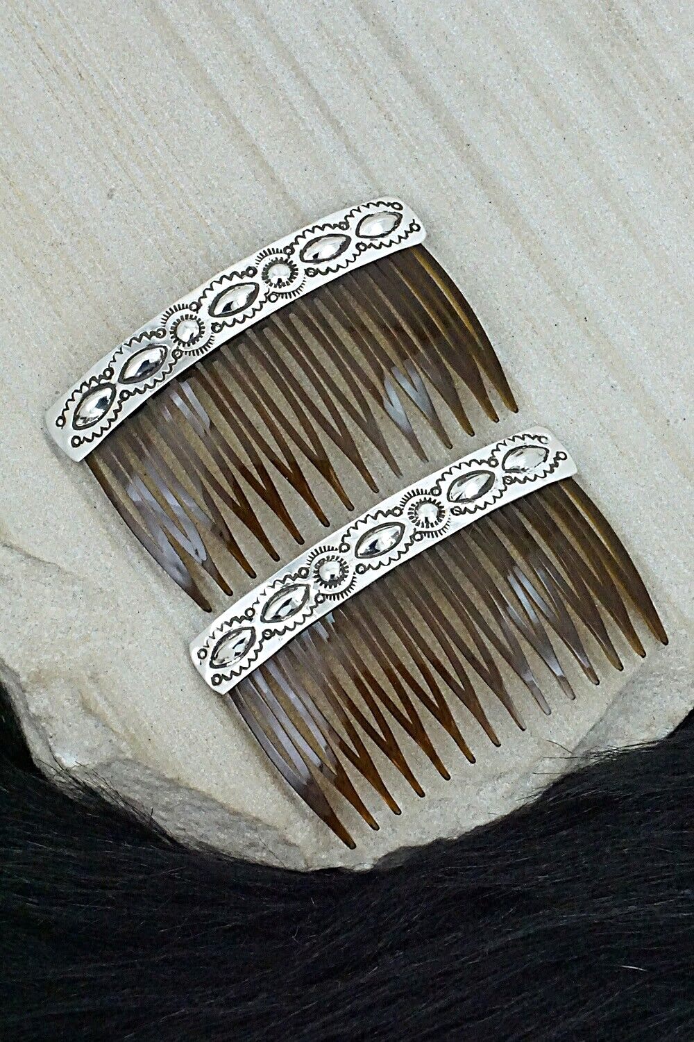 Sterling Silver Hair Combs - Jennie Blackgoat