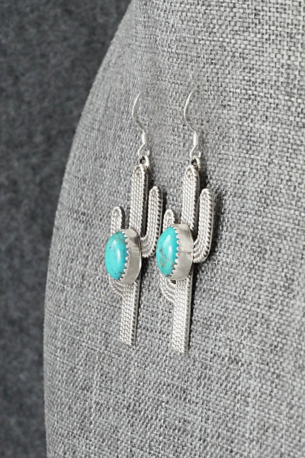 Turquoise & Sterling Silver Earrings - Annette Chiquito