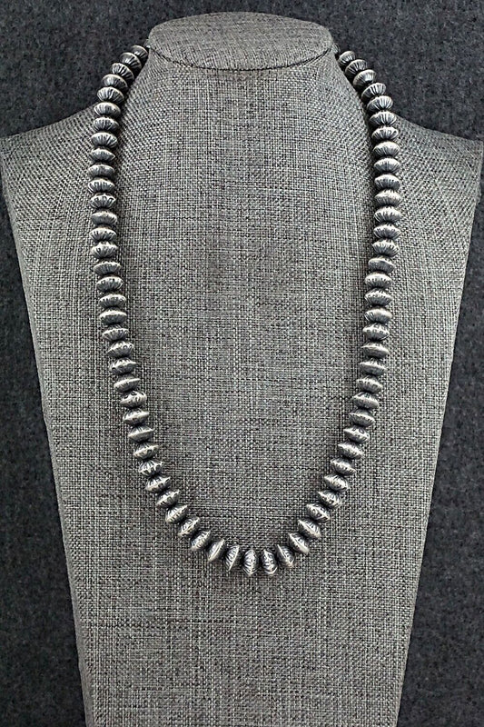 Sterling Silver Navajo Pearl Necklace 20" - Telisha Haley
