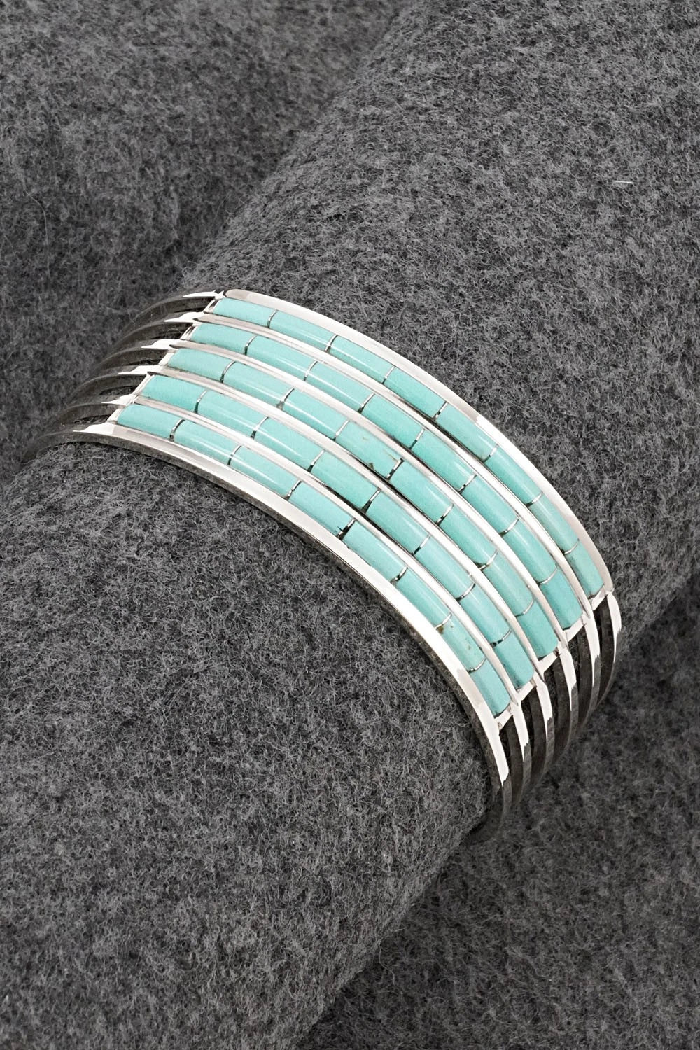 Turquoise & Sterling Silver Inlay Bracelet - Anson Wallace