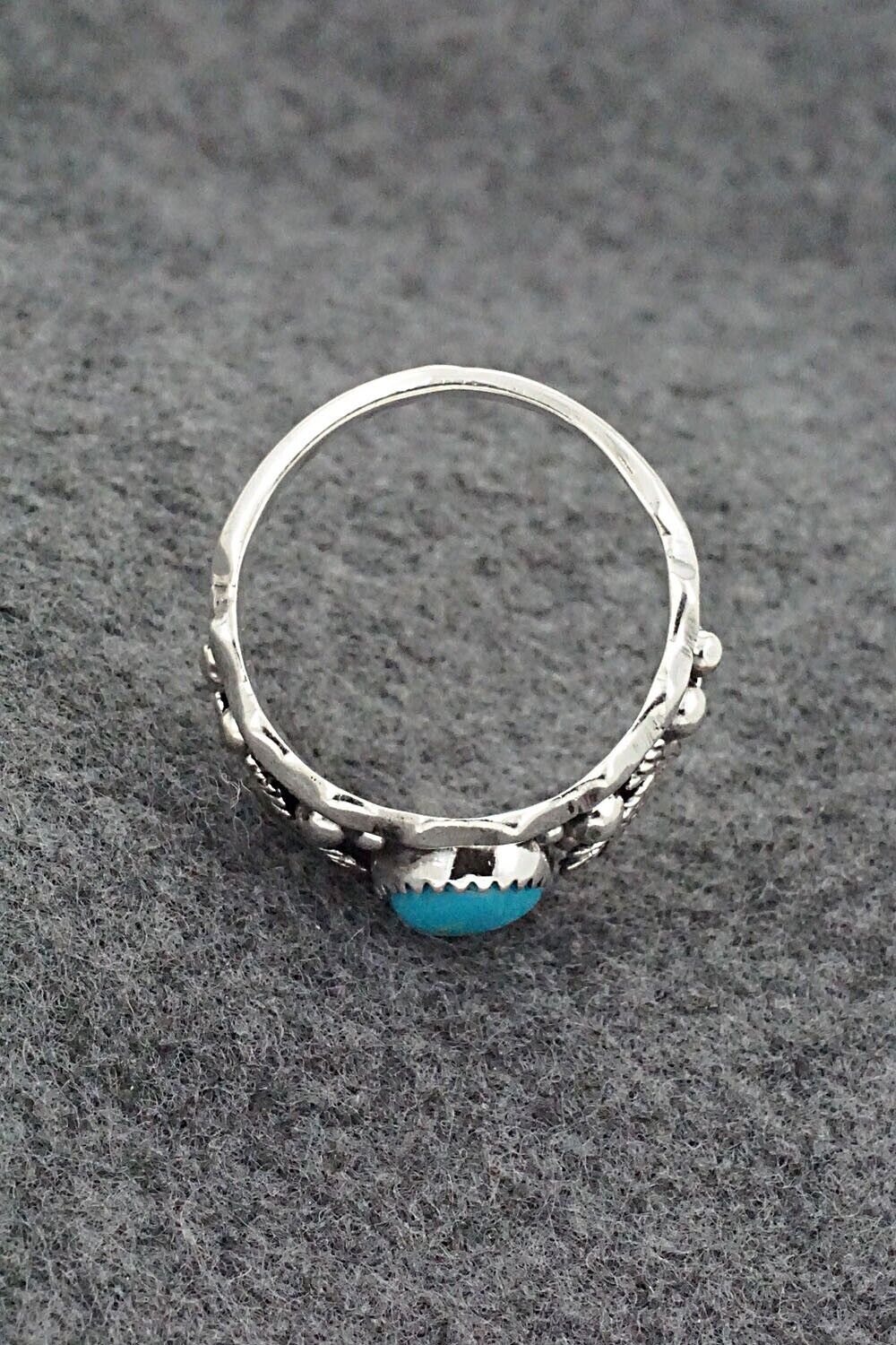 Turquoise & Sterling Silver Ring - Genevieve Francisco - Size 14