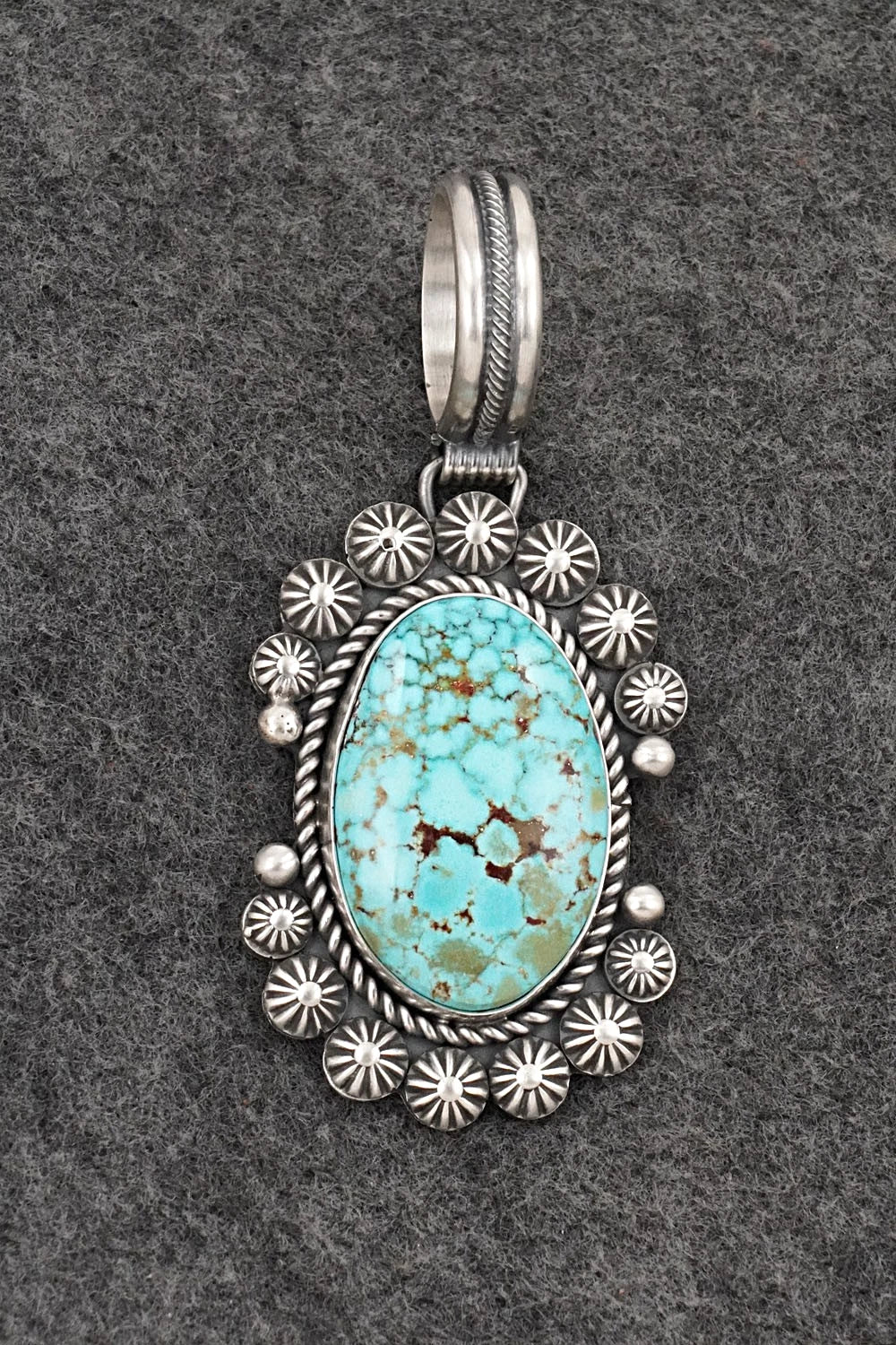 Turquoise & Sterling Silver Pendant - Michael Calladitto