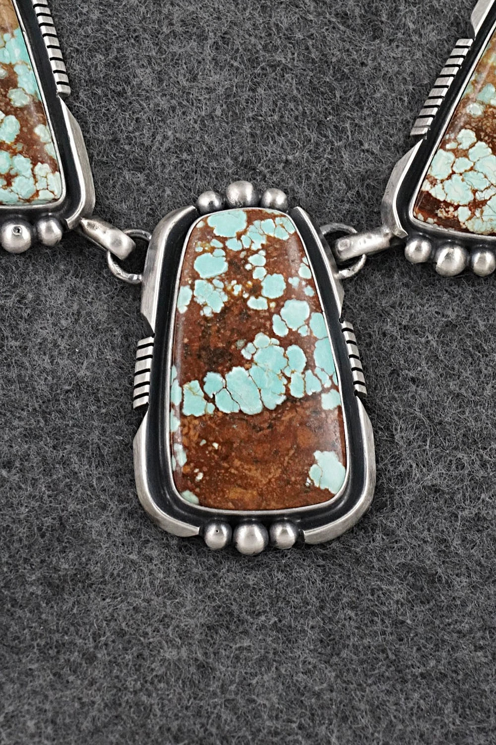 Turquoise & Sterling Silver Necklace and Earrings Set - Paul Livingston