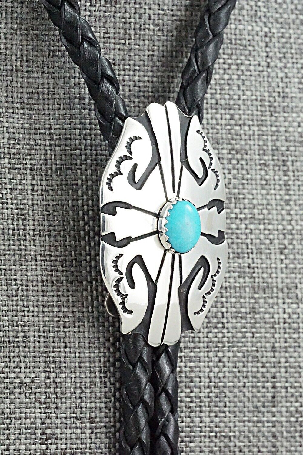 Turquoise & Sterling Silver Bolo Tie - Rosita Singer