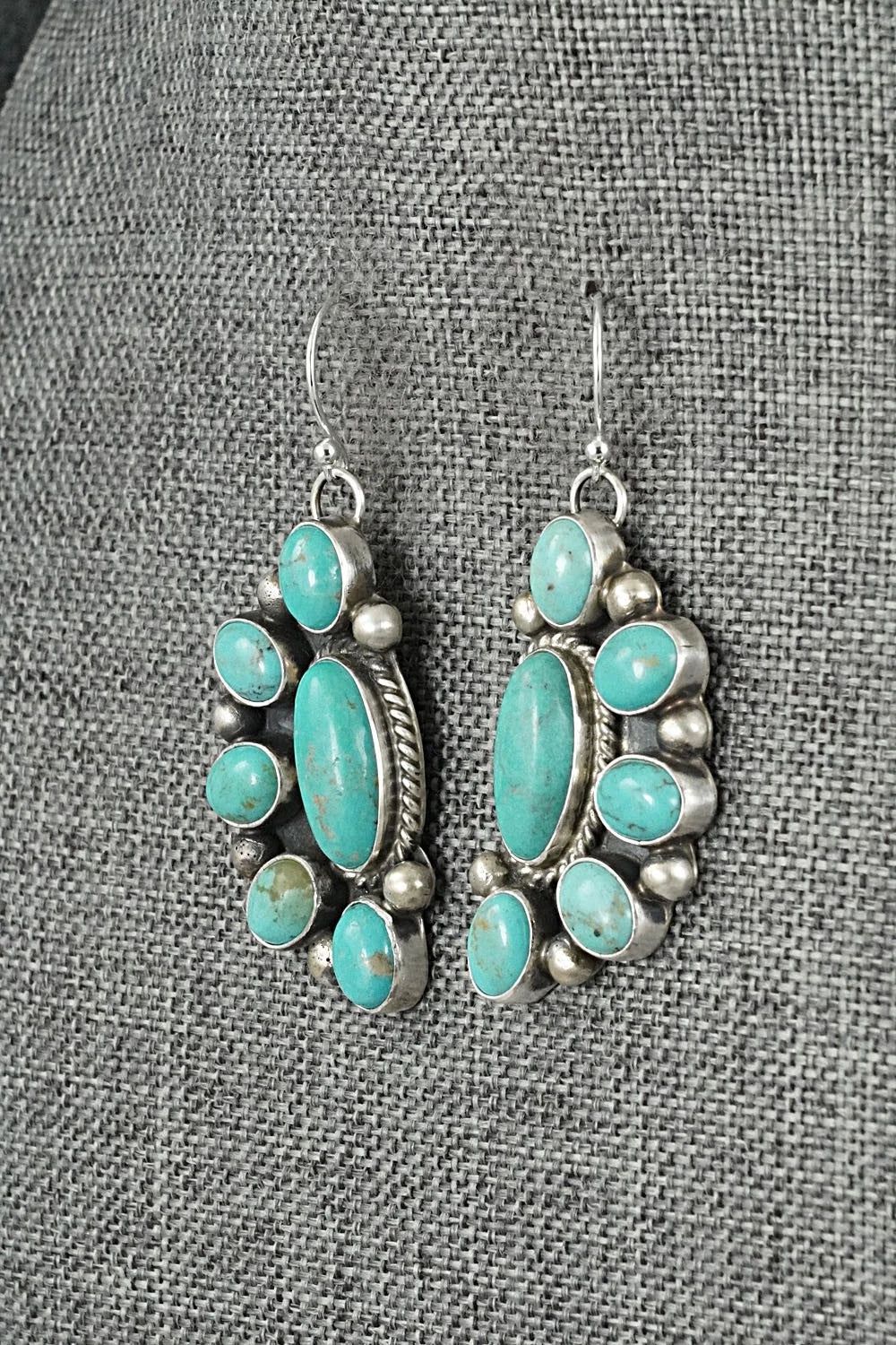 Turquoise & Sterling Silver Earrings - Kathleen Livingston