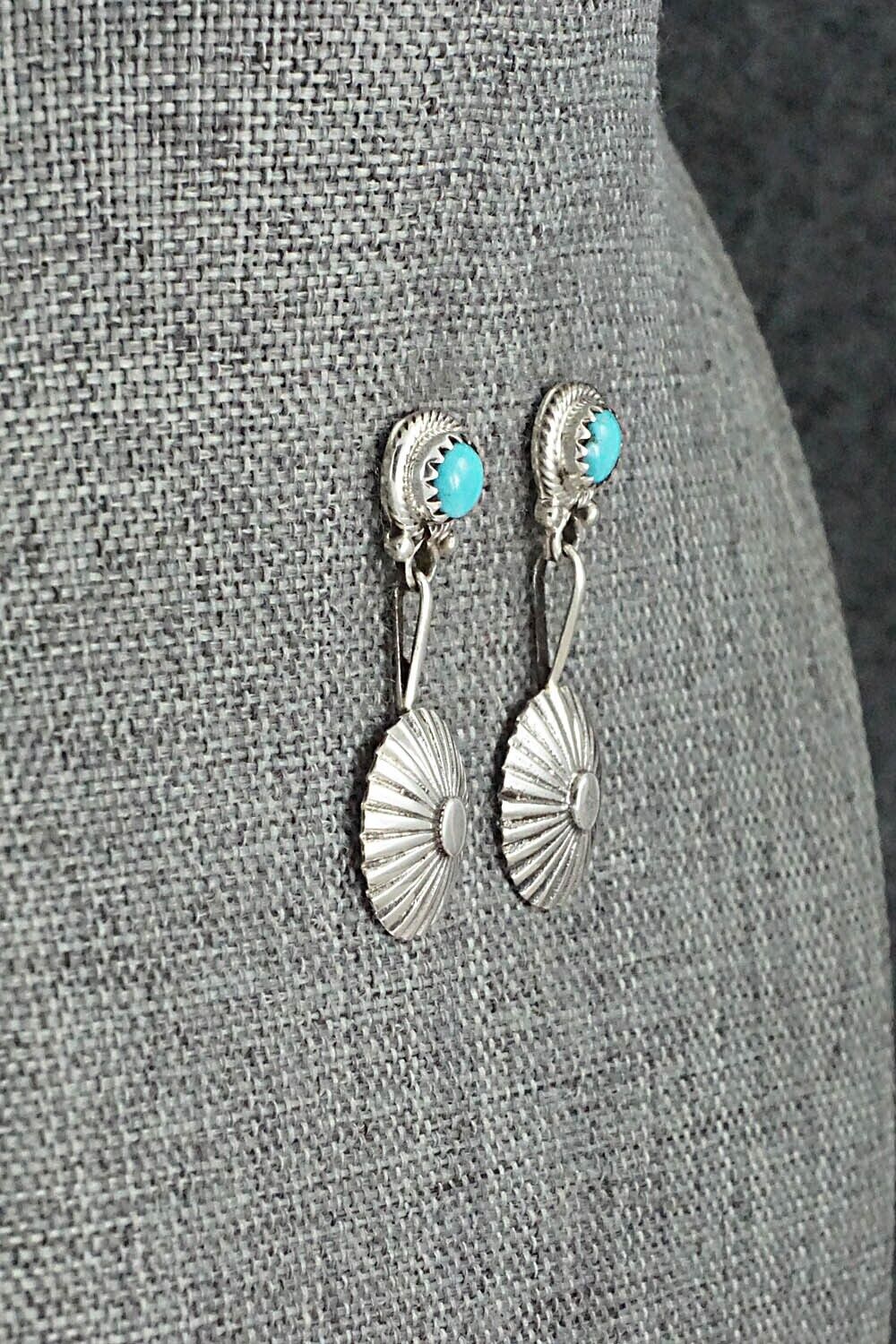 Turquoise & Sterling Silver Earrings - Adelarae Yazzie