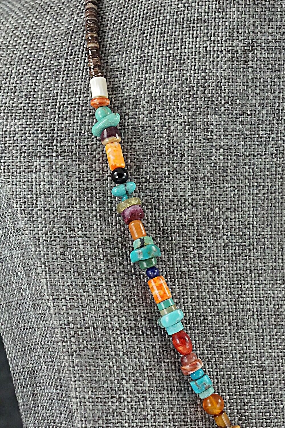 Multi Stone and Sterling Silver Necklace - Helen Tsosie