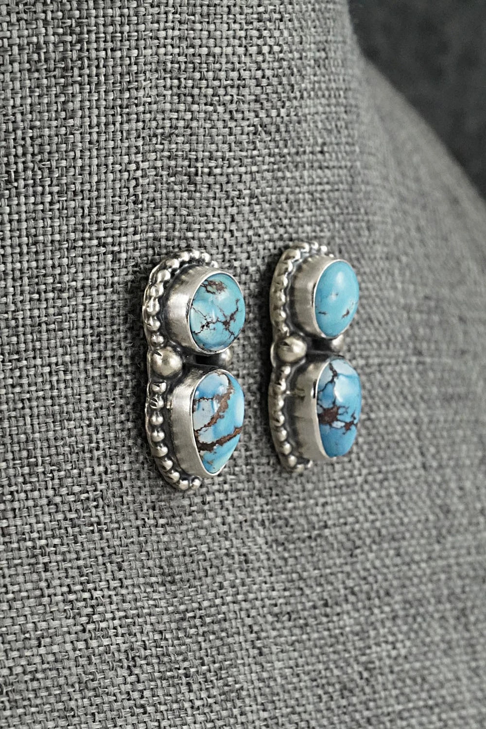 Turquoise & Sterling Silver Necklace and Earrings Set - Kathleen Livingston