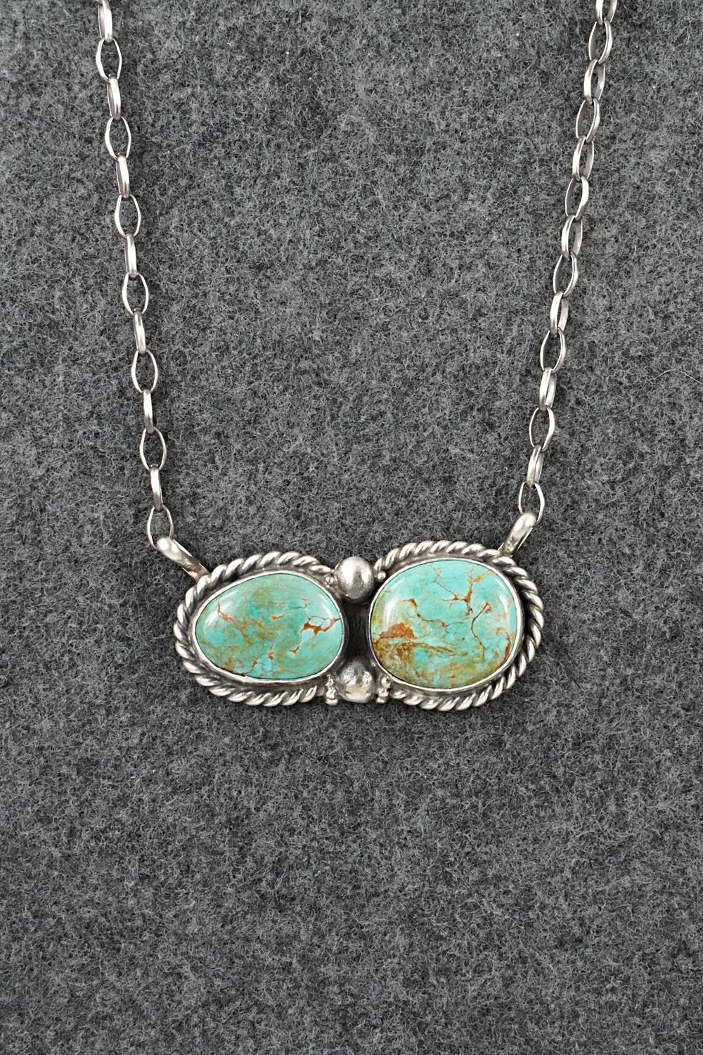 Turquoise & Sterling Silver Necklace - Antwone Brown