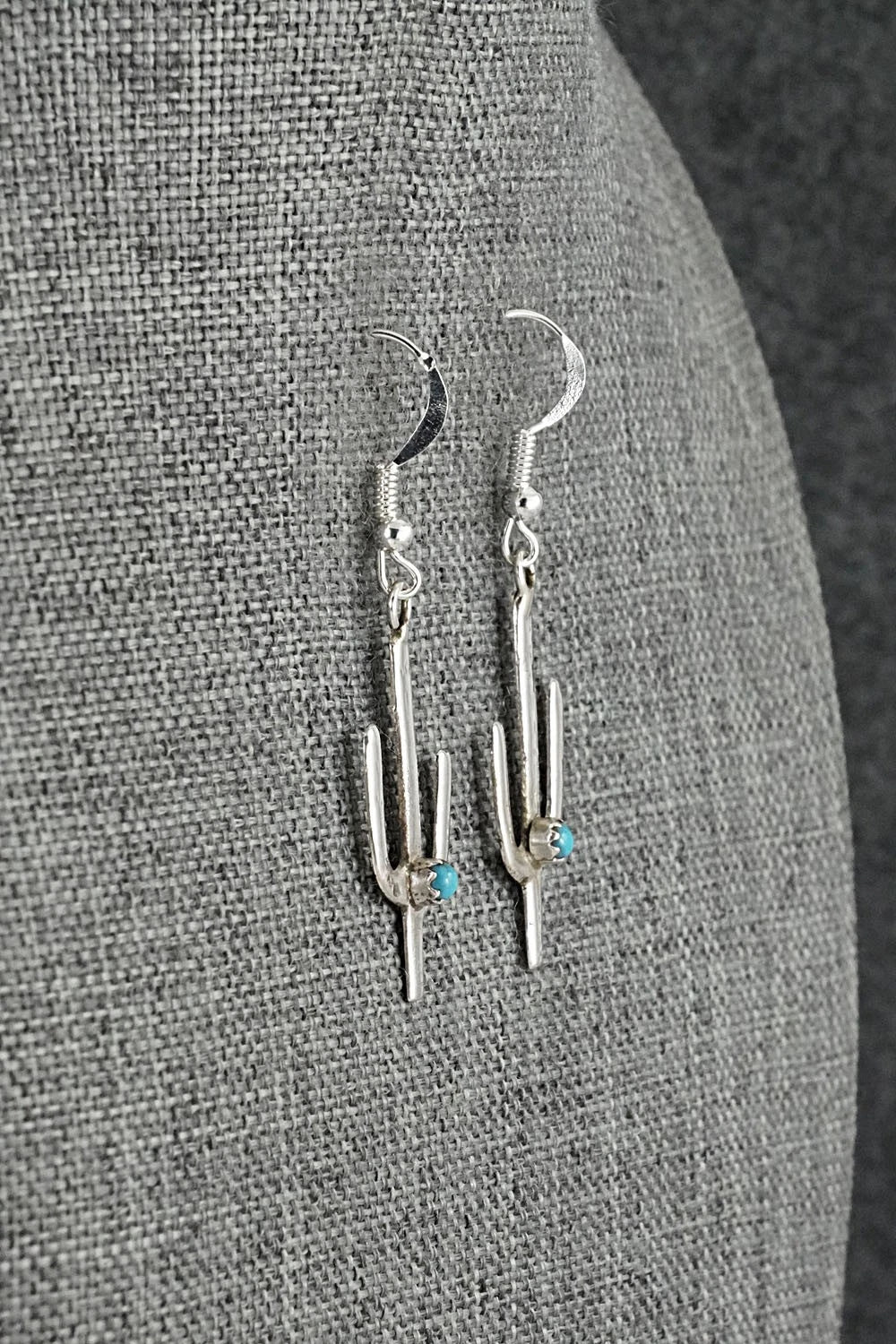 Turquoise & Sterling Silver Earrings - Lorraine Chee