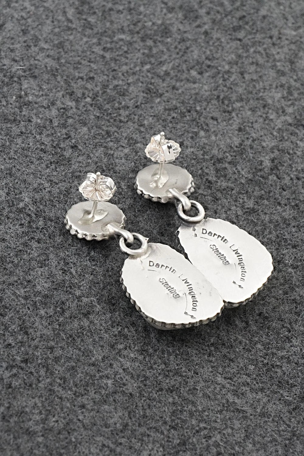 Turquoise & Sterling Silver Earrings - Darrin Livingston