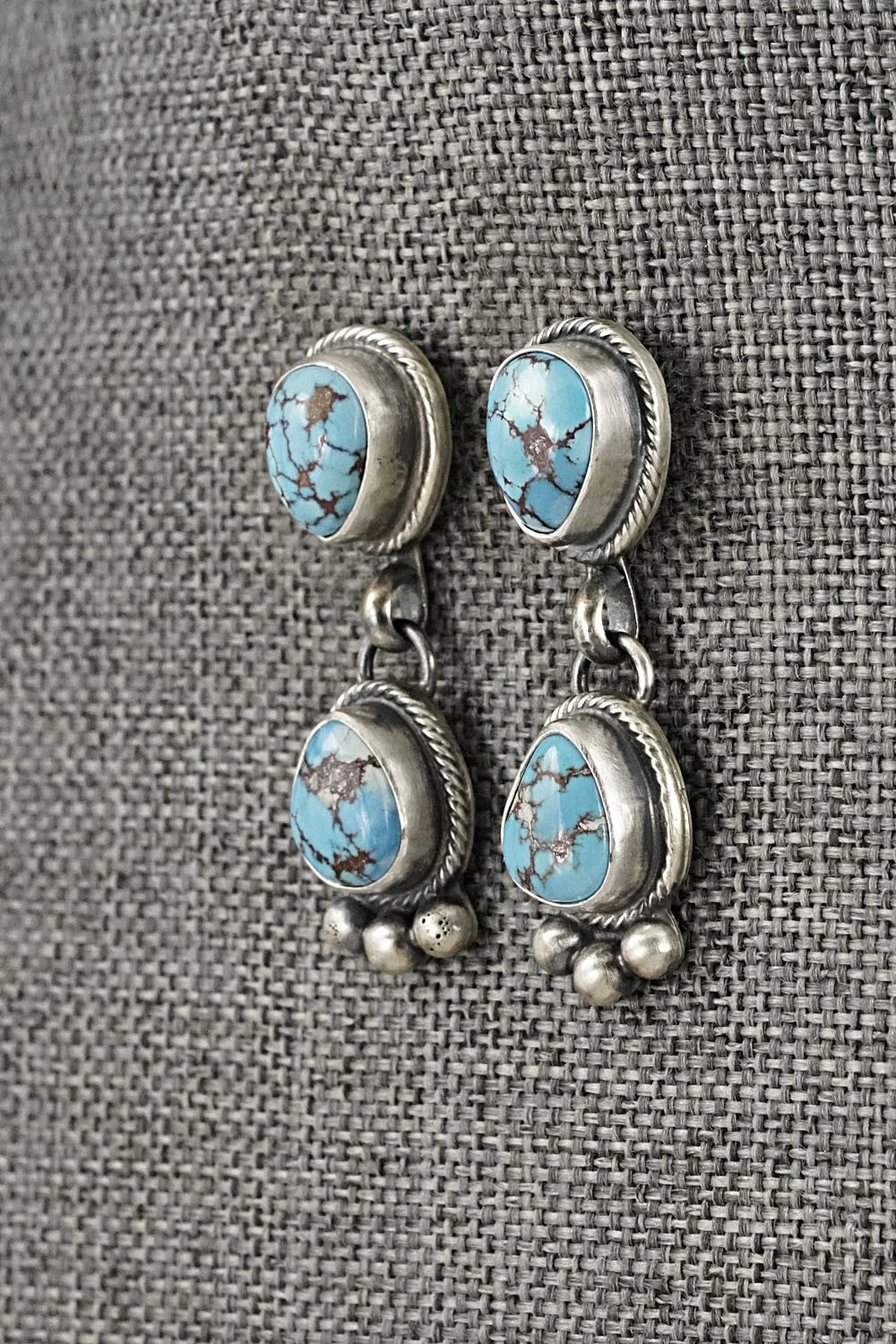 Turquoise & Sterling Silver Necklace and Earrings Set - Kathleen Livingston
