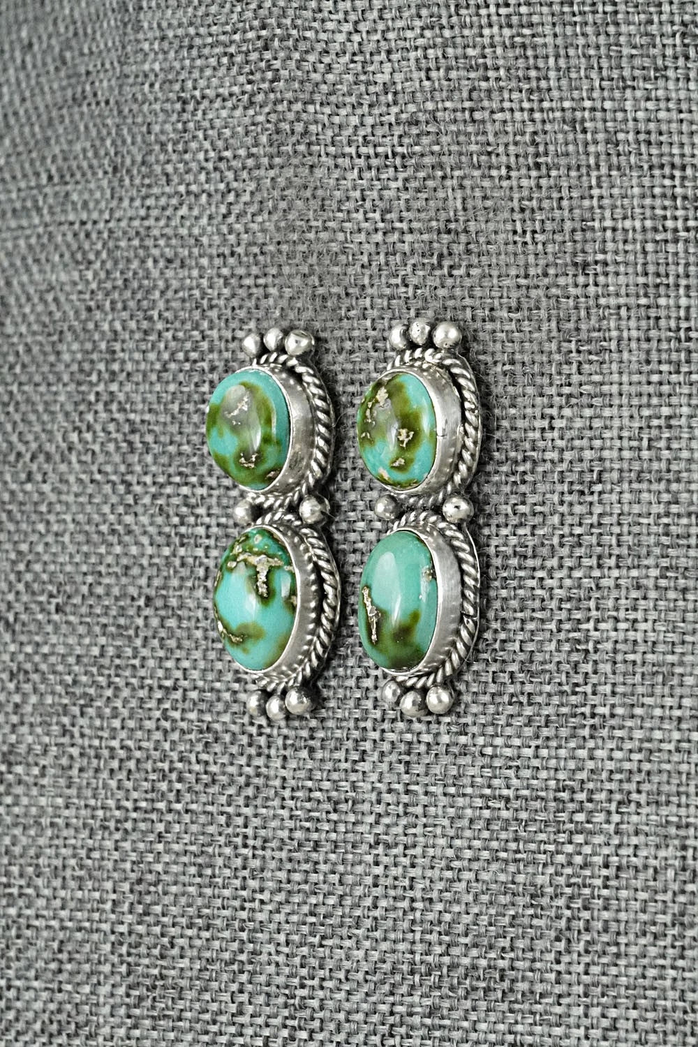 Turquoise & Sterling Silver Earrings - Rena Begay