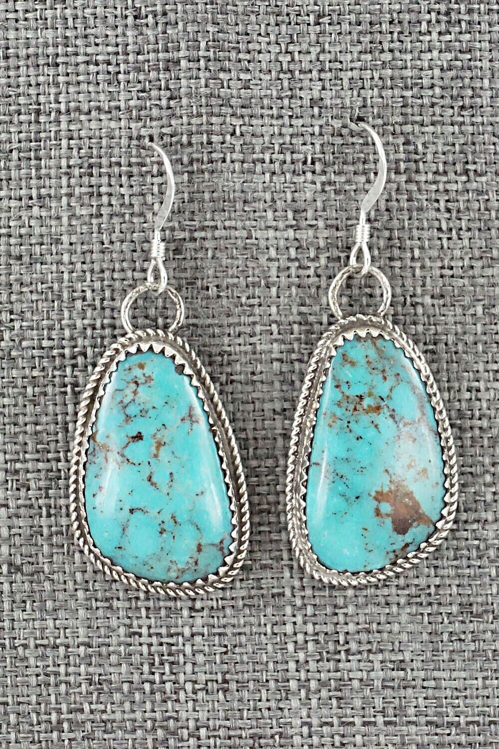 Turquoise & Sterling Silver Earrings - Ernest Hawthorne