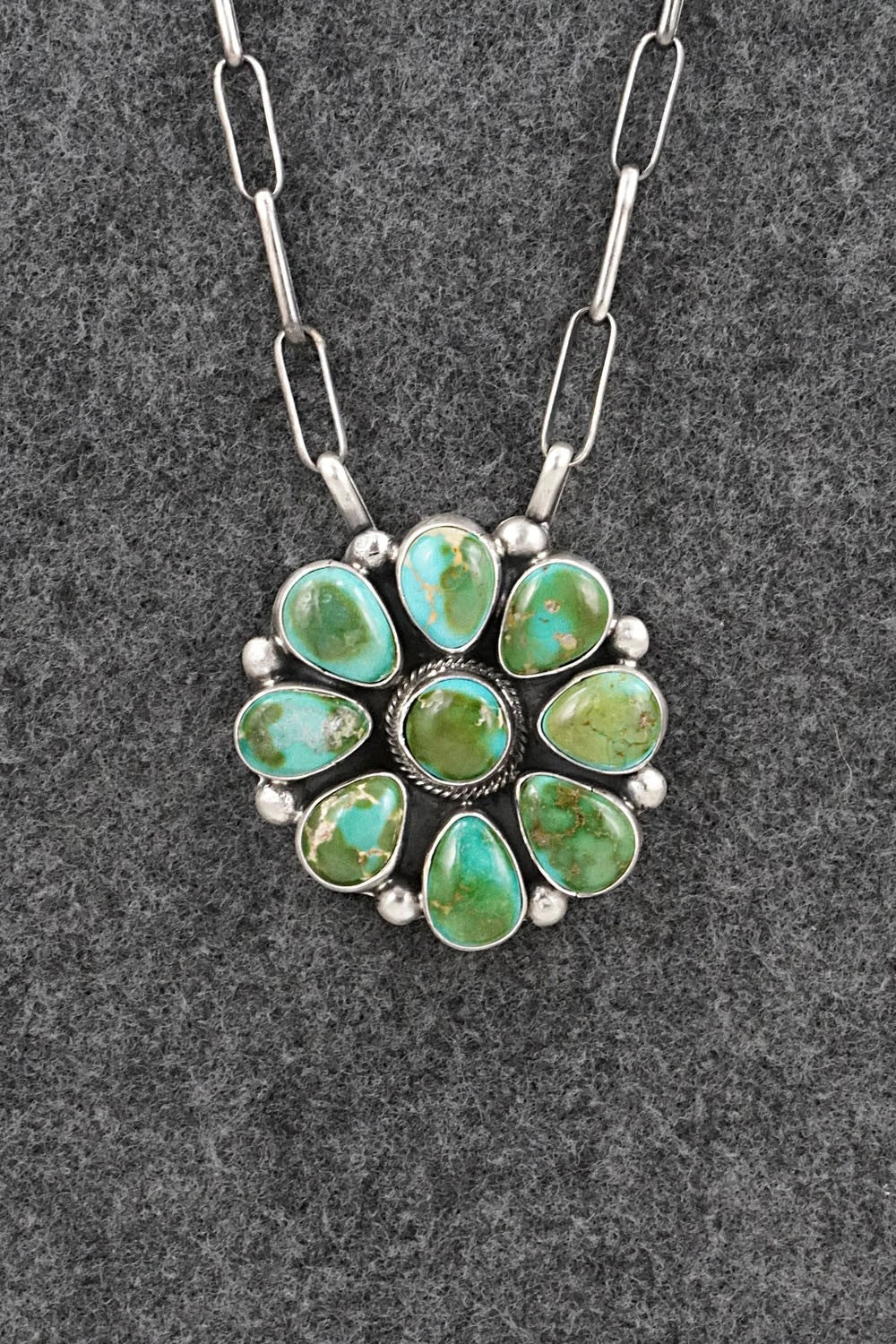 Turquoise & Sterling Silver Necklace - Bobby Johnson