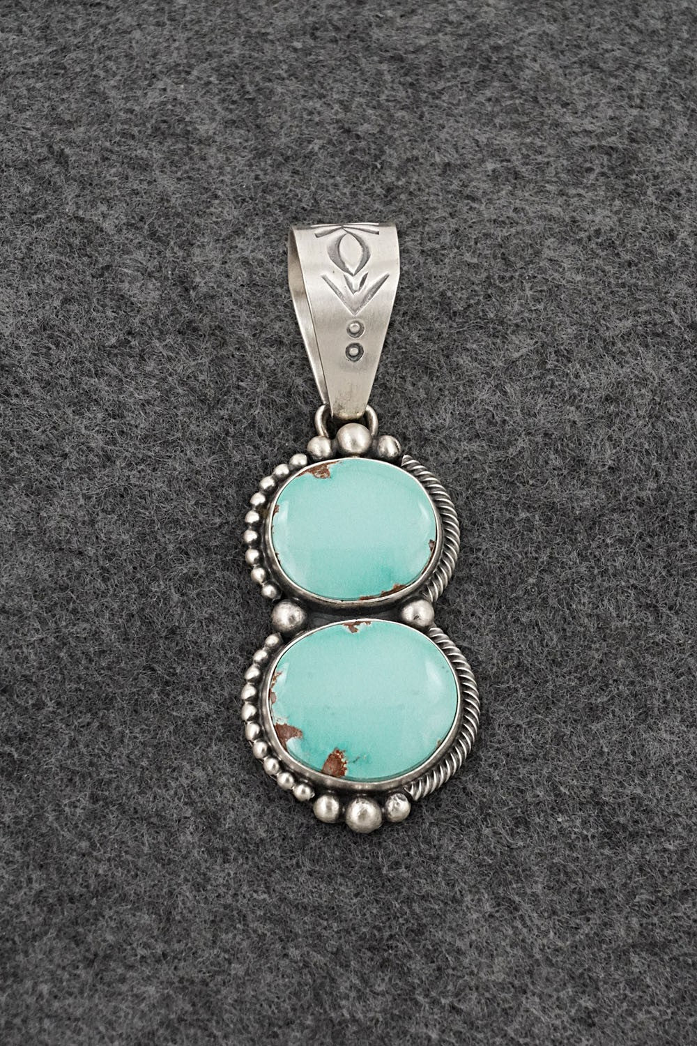 Turquoise & Sterling Silver Pendant - Darrin Livingston