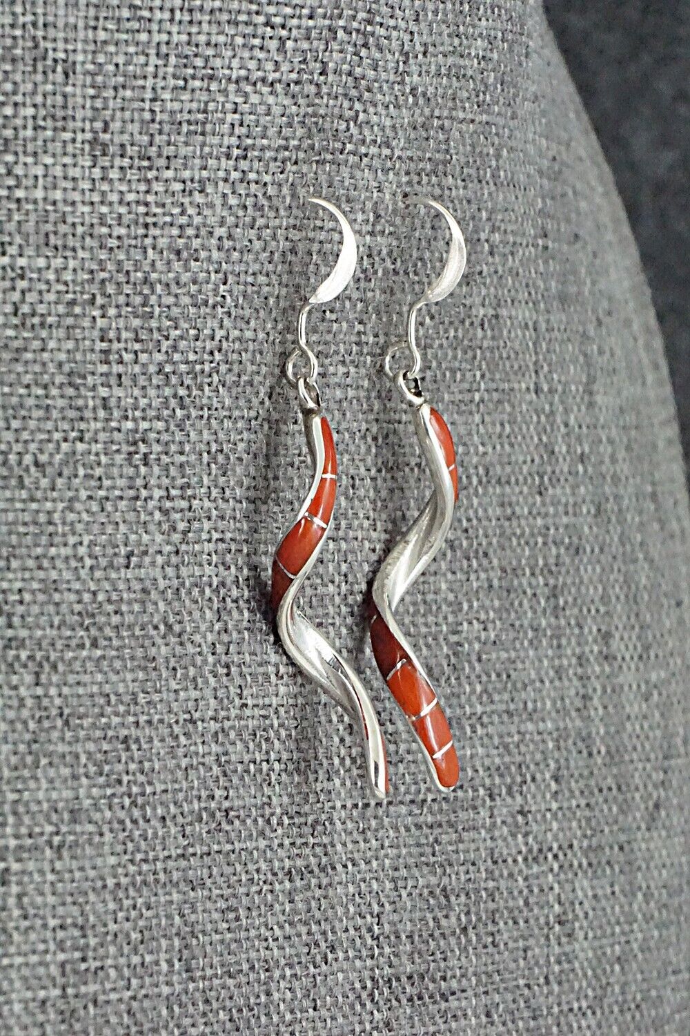 Coral & Sterling Silver Earrings - Ira Johnson