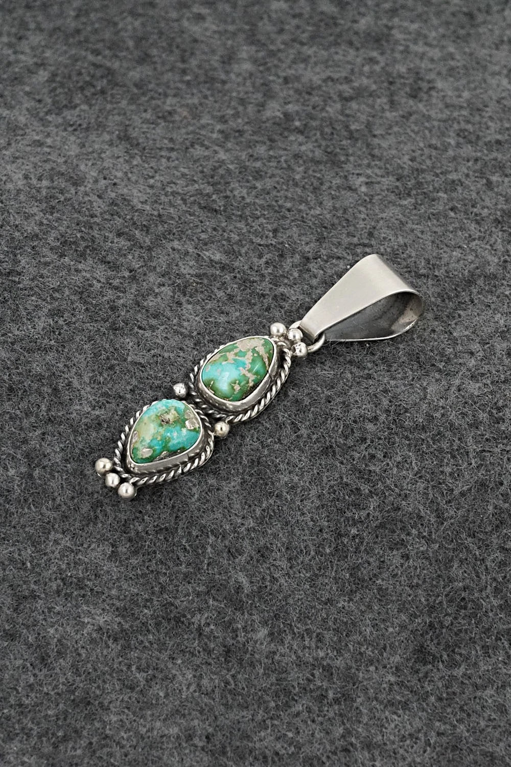 Turquoise & Sterling Silver Pendant - Rena Begay