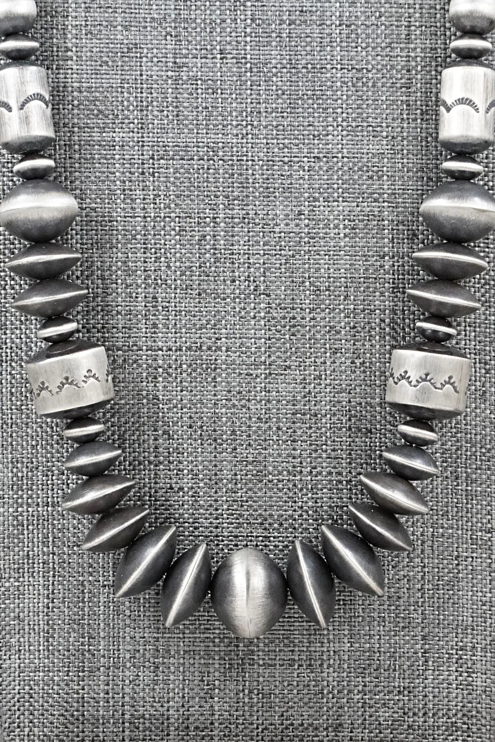 Sterling Silver Navajo Pearl Necklace 28" - Rose Martin