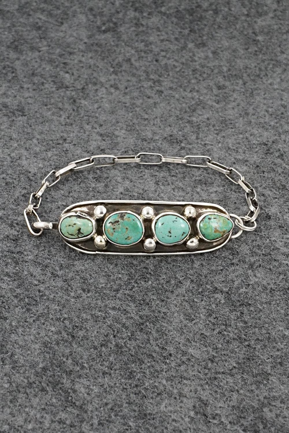 Turquoise & Sterling Silver Bracelet - Priscilla Reeder
