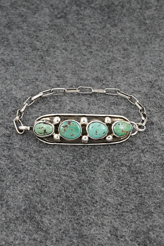 Turquoise & Sterling Silver Bracelet - Priscilla Reeder