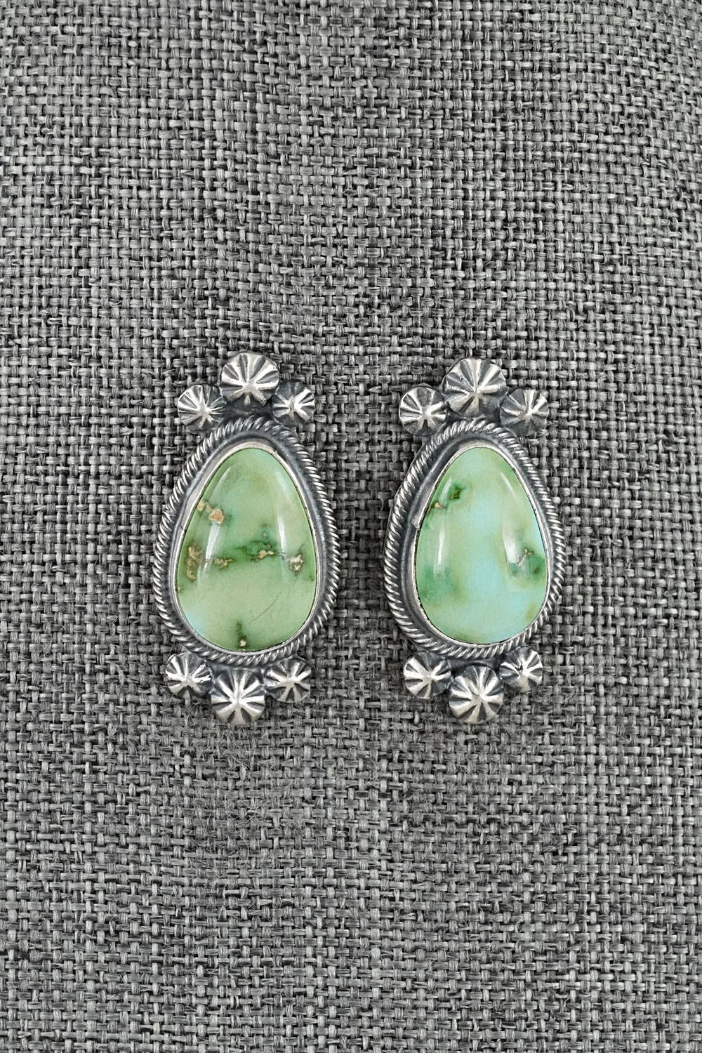 Turquoise & Sterling Silver Necklace and Earrings Set - Darrin Livingston