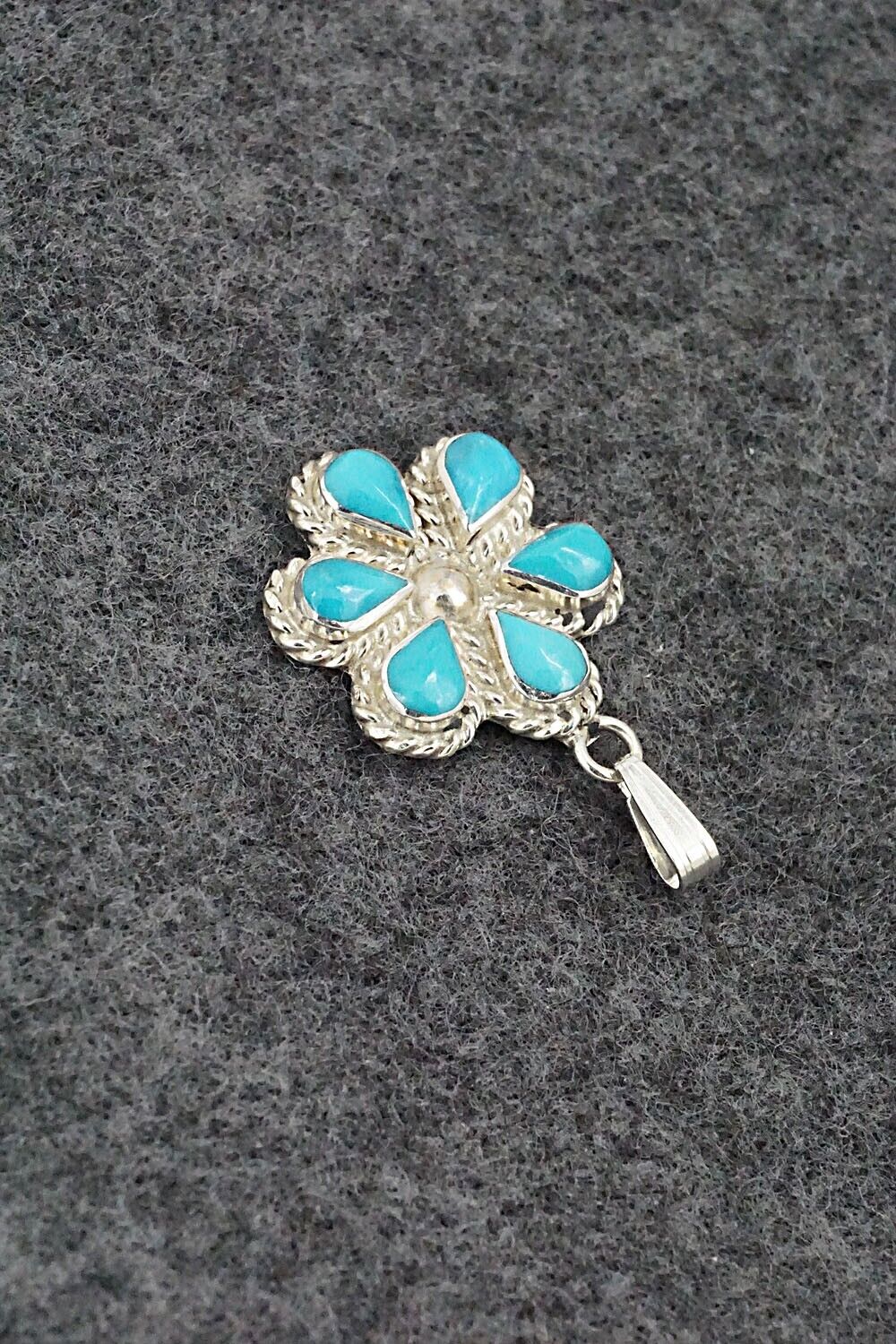 Turquoise & Sterling Silver Pendant - Gina Dosedo