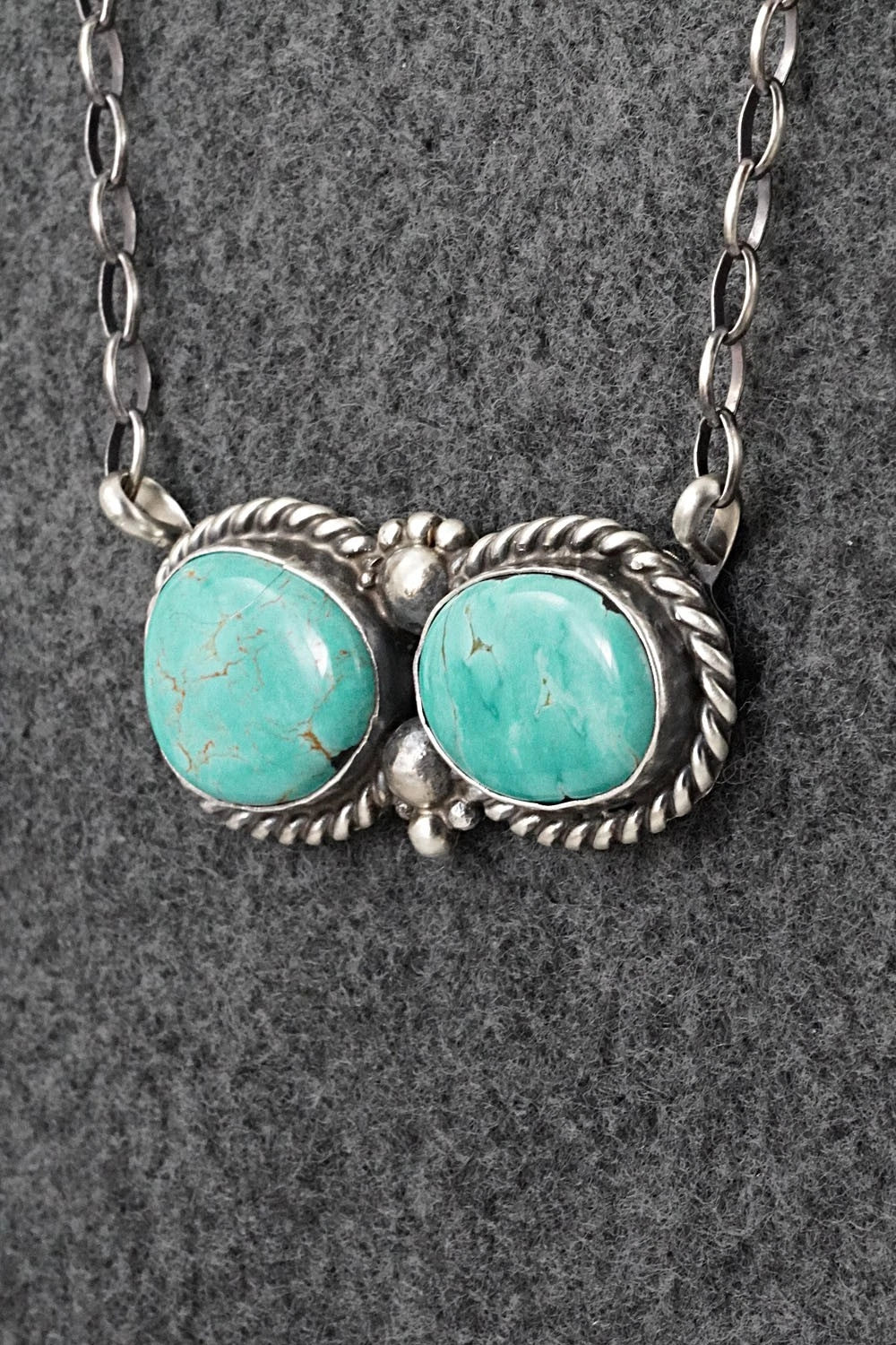 Turquoise & Sterling Silver Necklace - Antwone Brown