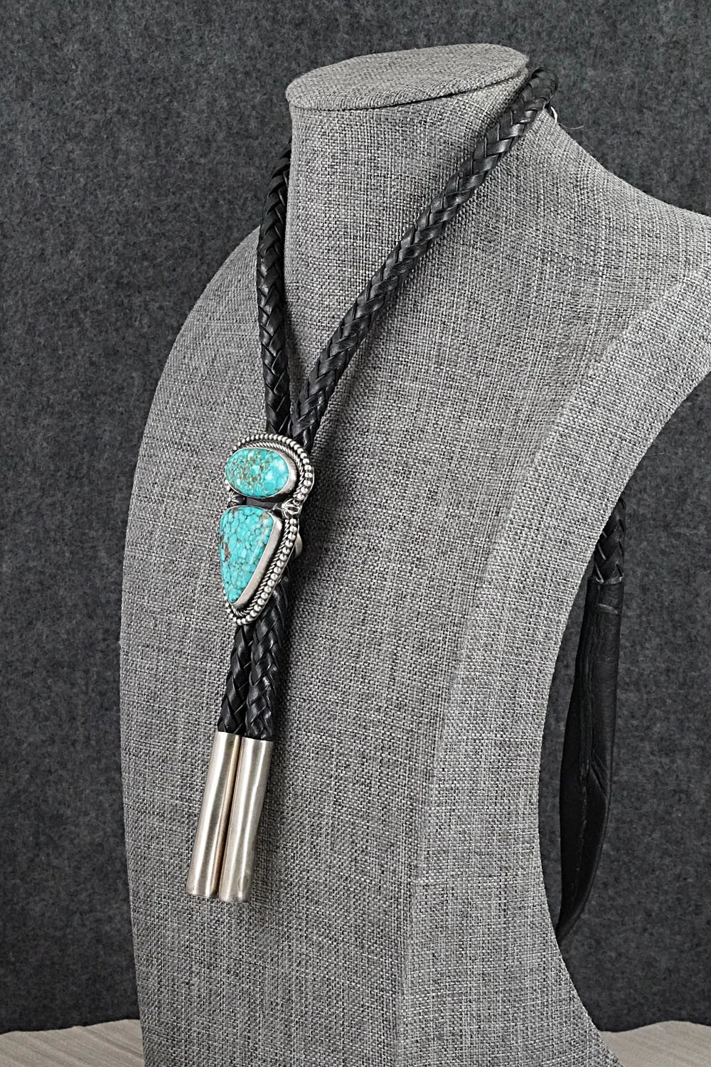 Turquoise & Sterling Silver Bolo Tie - Darrin Livingston