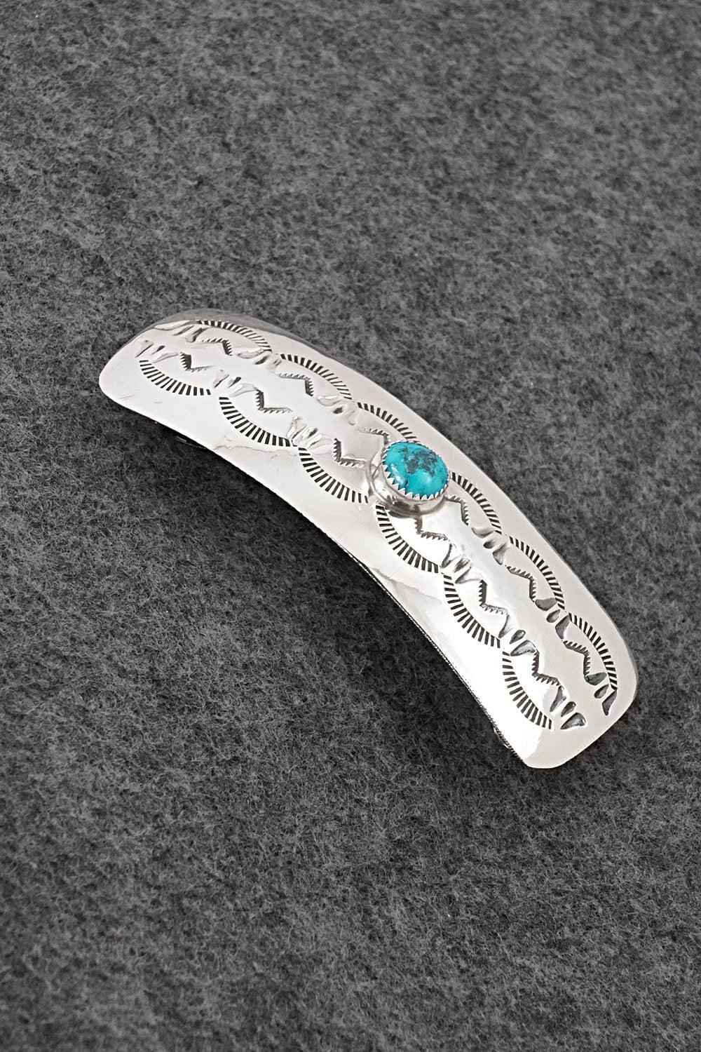 Turquoise & Sterling Silver Hair Barrette - Jolene Begay