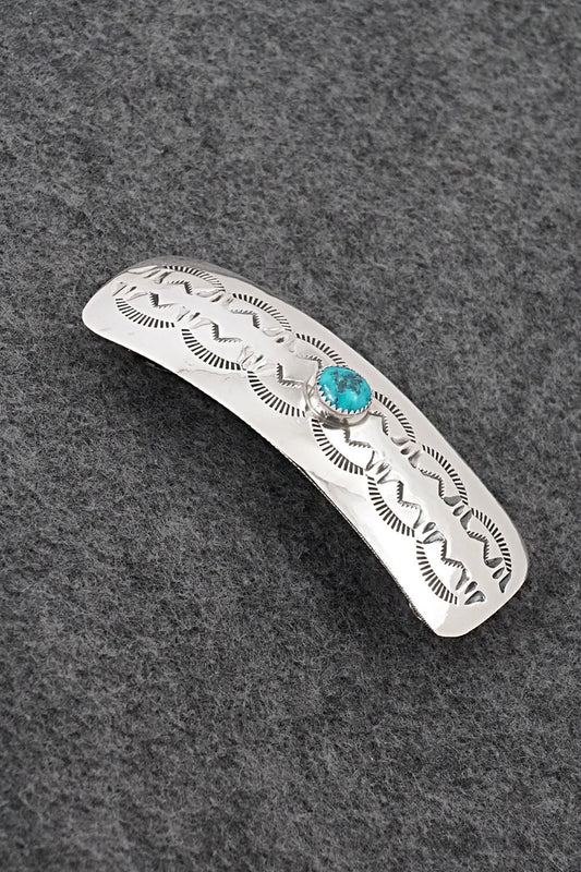 Turquoise & Sterling Silver Hair Barrette - Jolene Begay