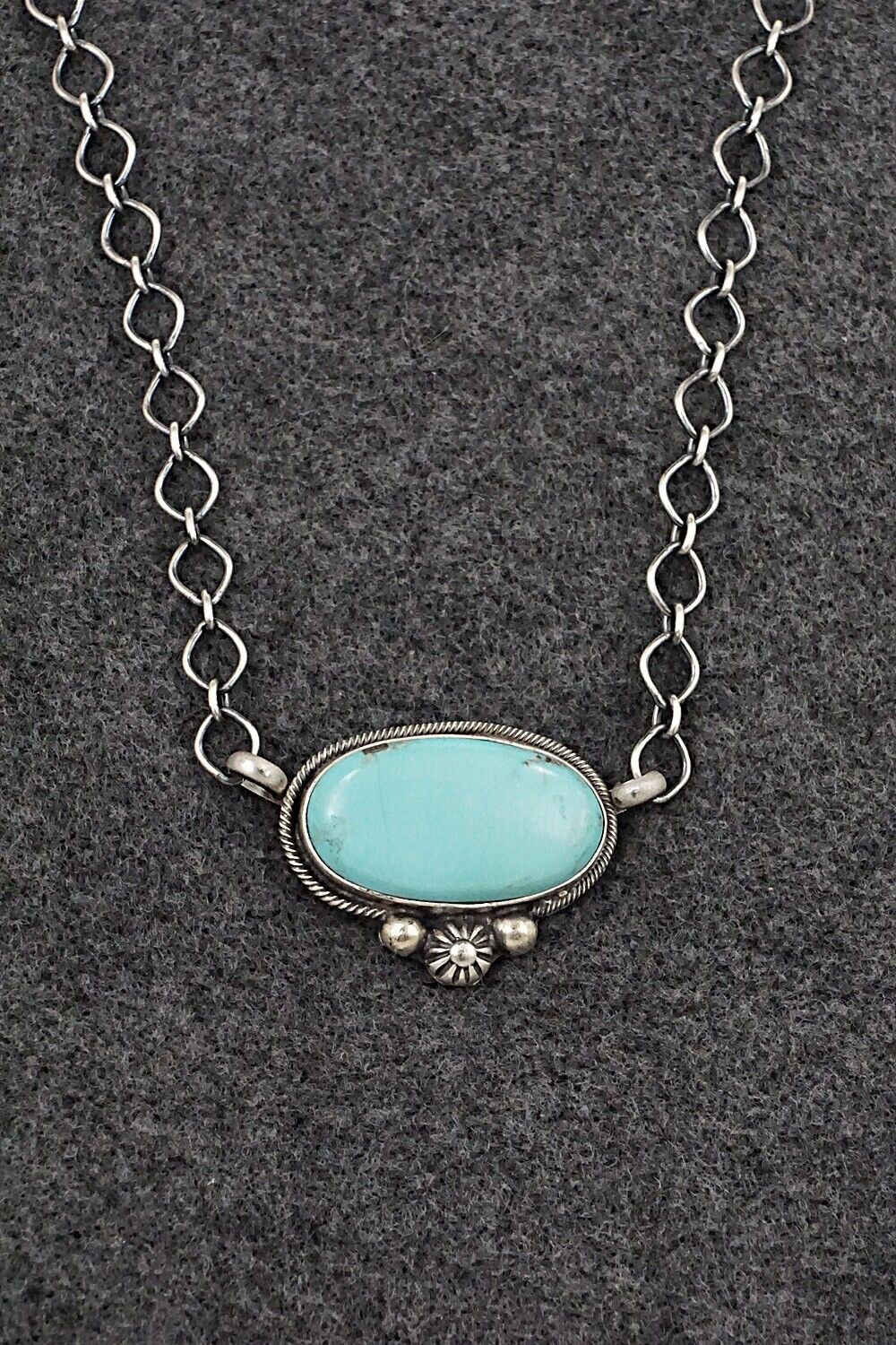 Turquoise & Sterling Silver Necklace - Kathleen Livingston