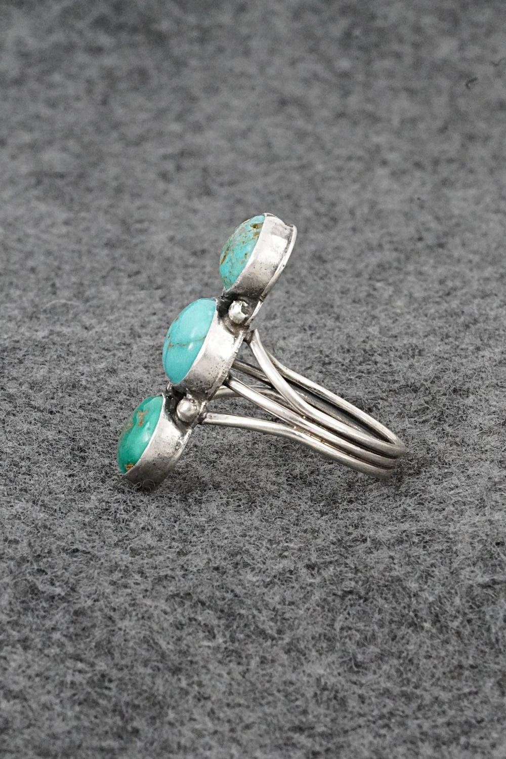Turquoise & Sterling Silver Ring - Verley Betone - Size 10