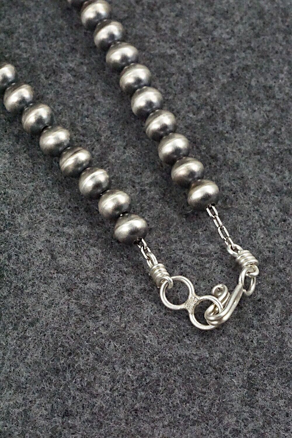 Sterling Silver Navajo Pearl Necklace - Dorinda Mariano