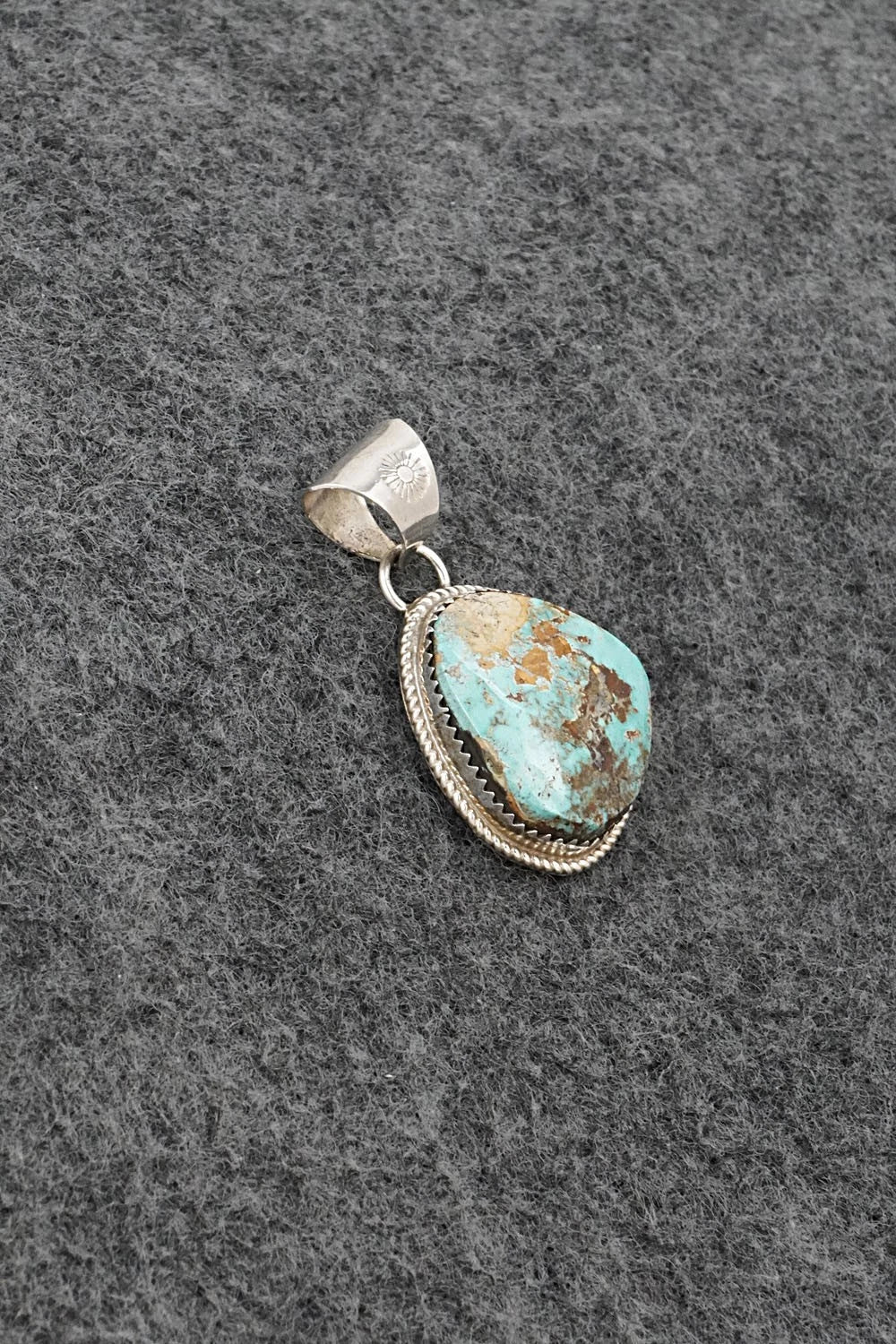Turquoise & Sterling Silver Pendant - Ernest Hawthorne