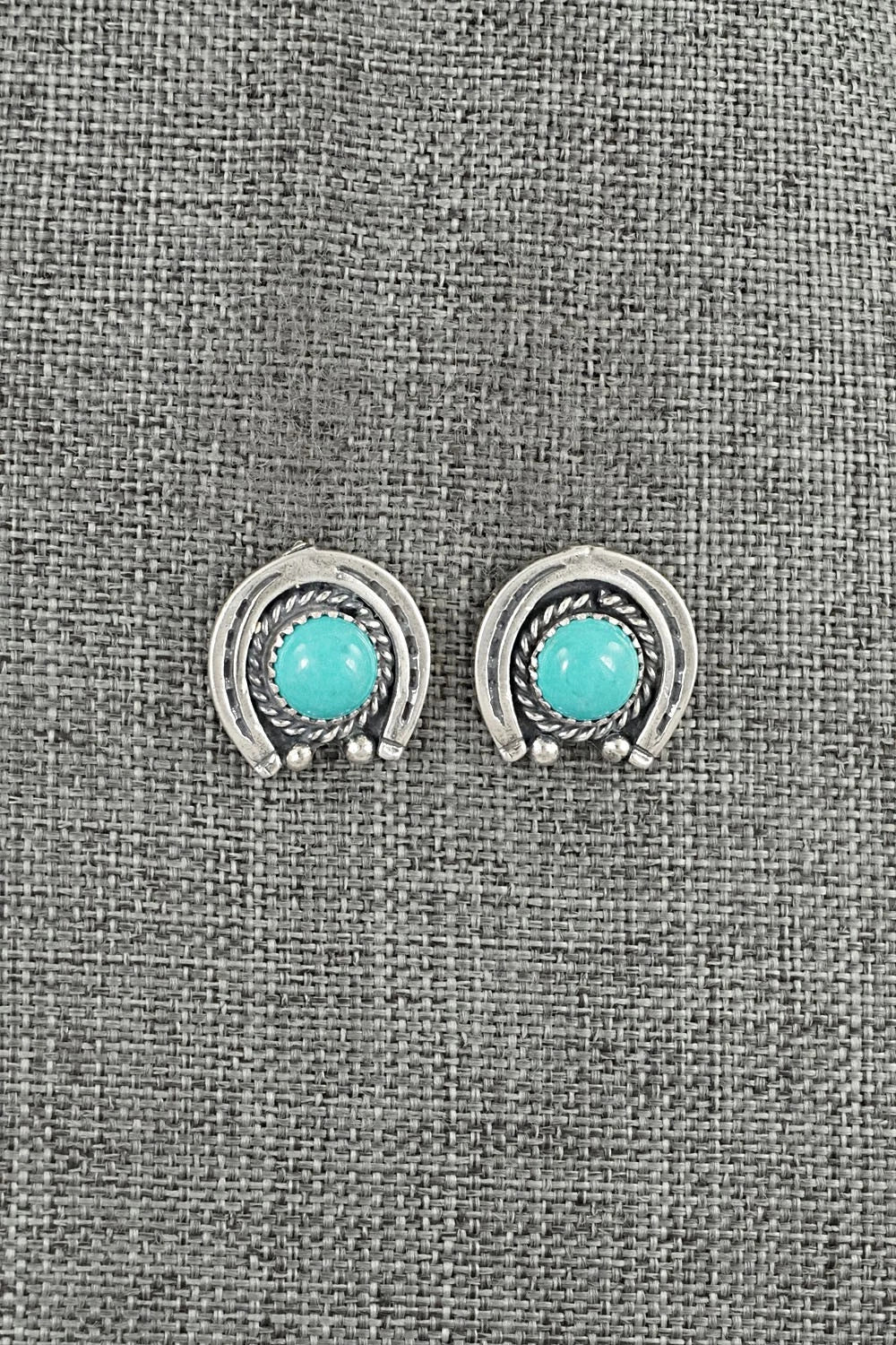 Turquoise & Sterling Silver Earrings - Annette Chiquito