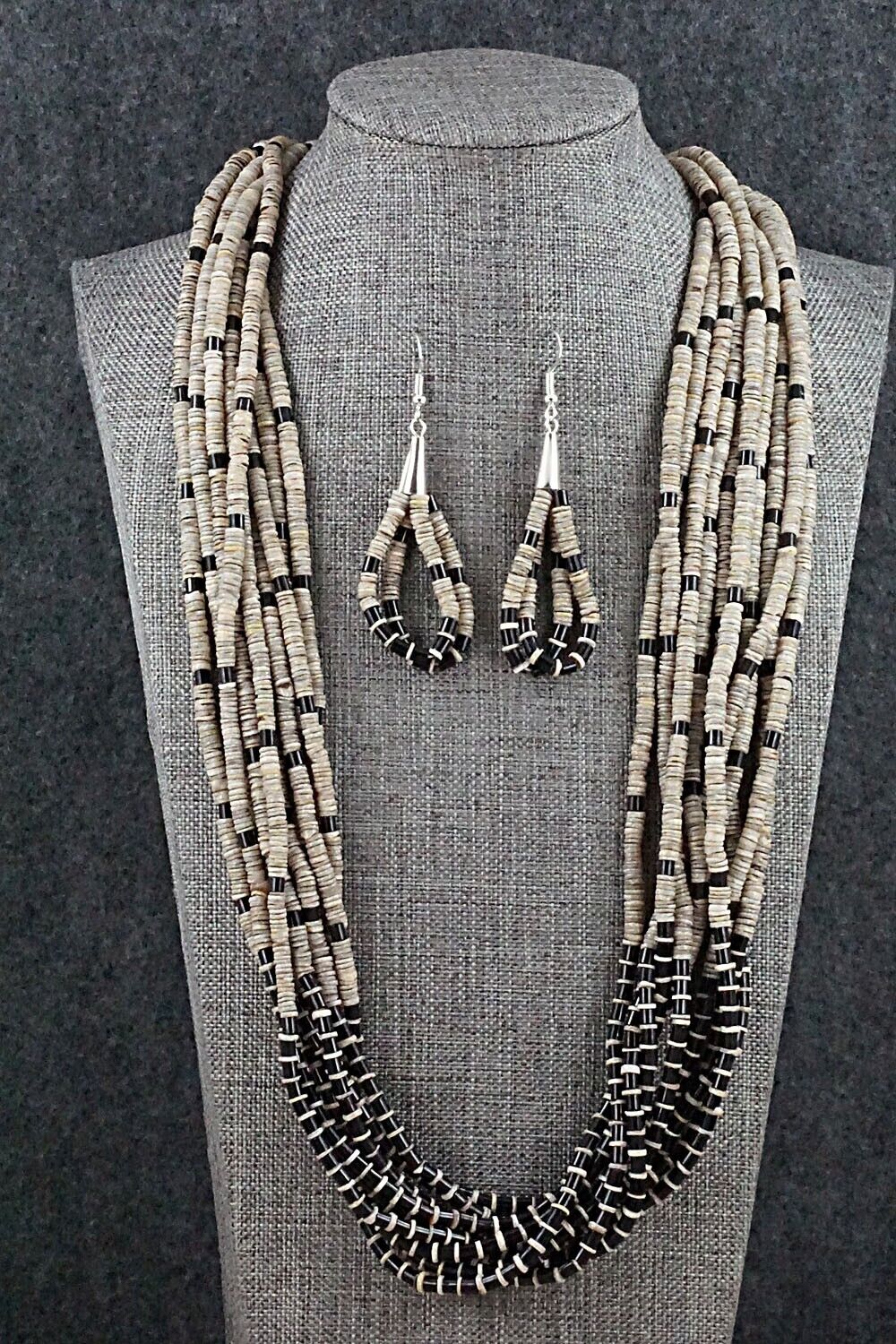 Shell Beaded Necklace and Earrings Set - Ramona Bird