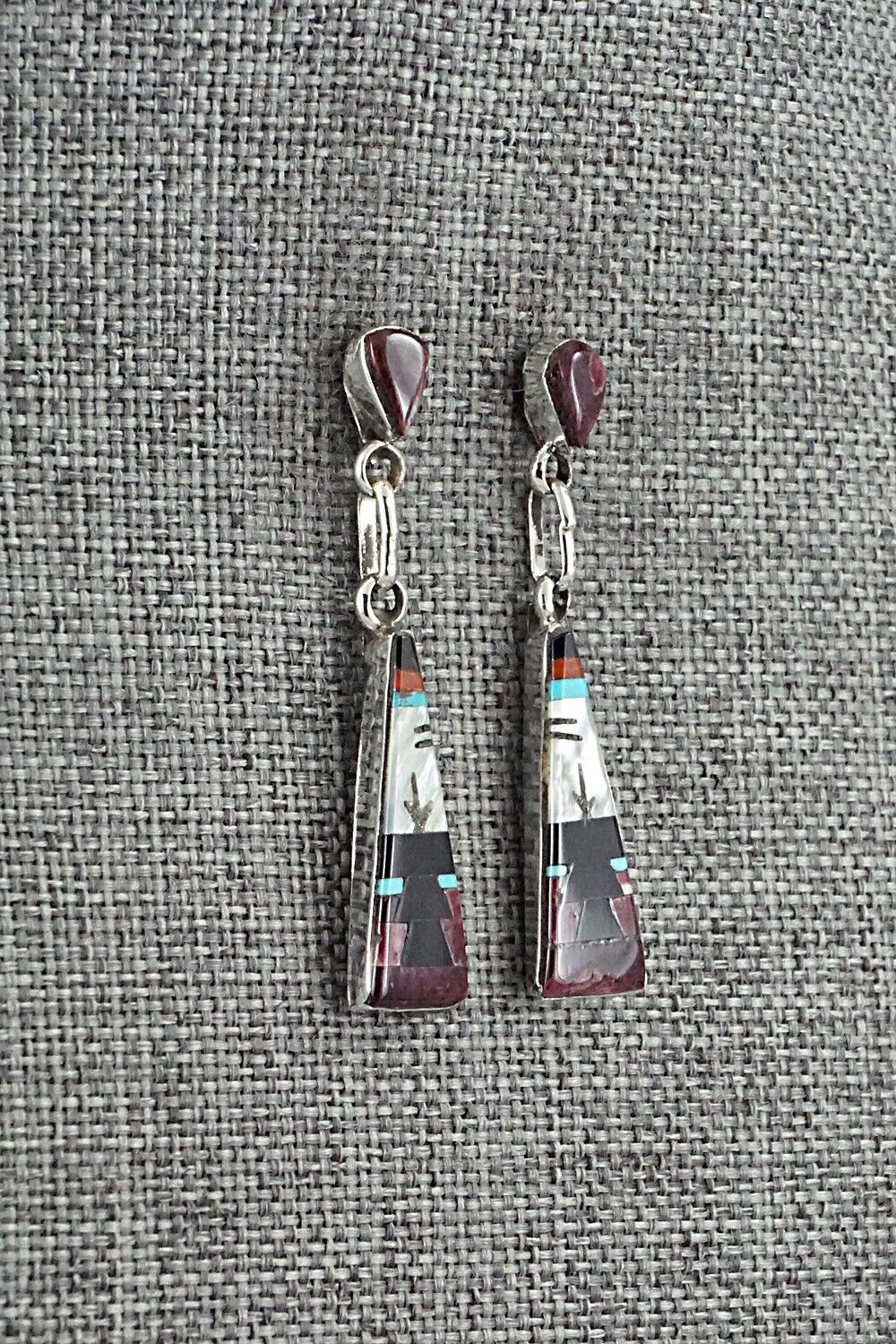 Multi-Stone Inlay & Sterling Silver Earrings - Jason Bobelu