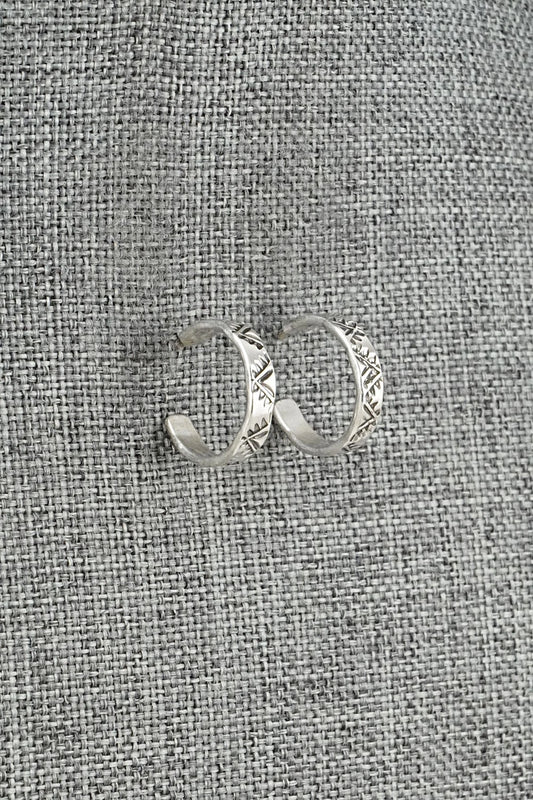Sterling Silver Hoop Earrings - Elaine Tahe