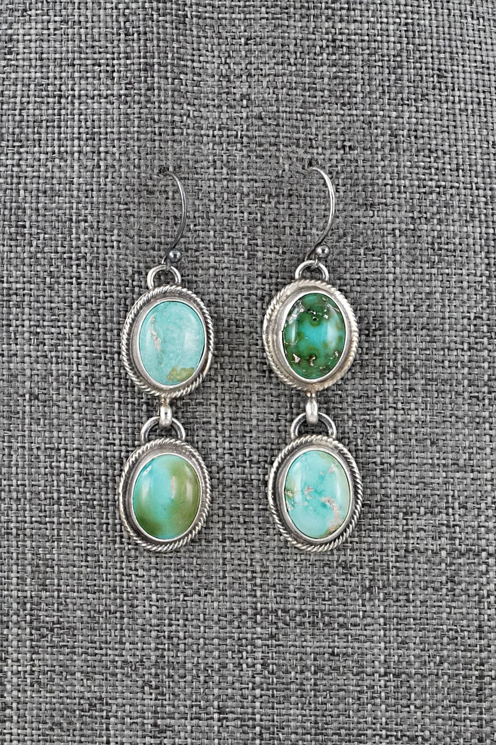 Turquoise & Sterling Silver Necklace and Earrings Set - Kathleen Livingston