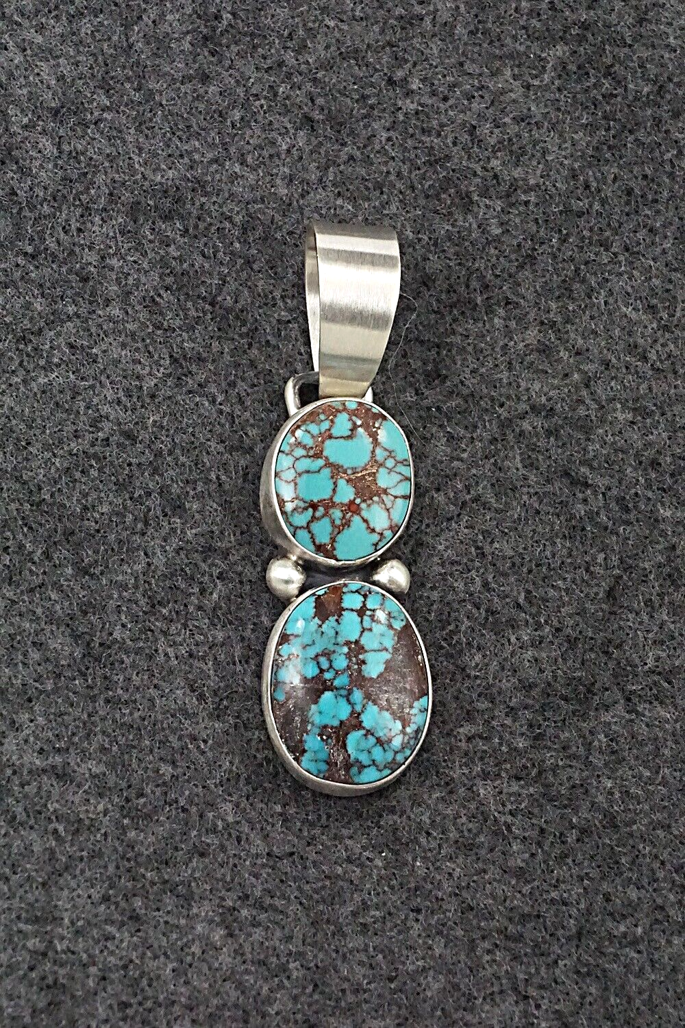 Turquoise & Sterling Silver Pendant - Bobby Johnson