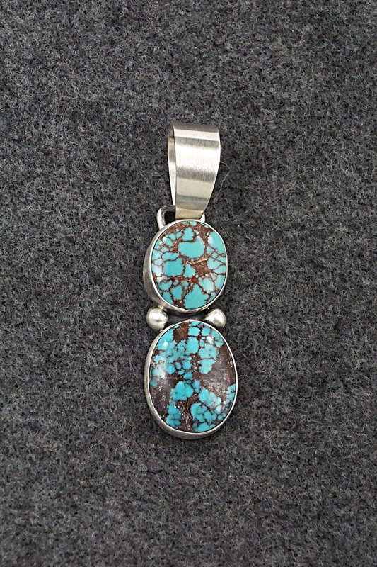 Turquoise & Sterling Silver Pendant - Bobby Johnson