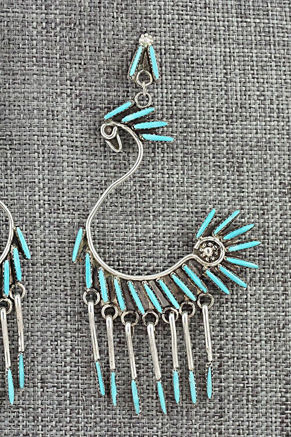 Turquoise & Sterling Silver Earrings - Jeannie Lastiyano