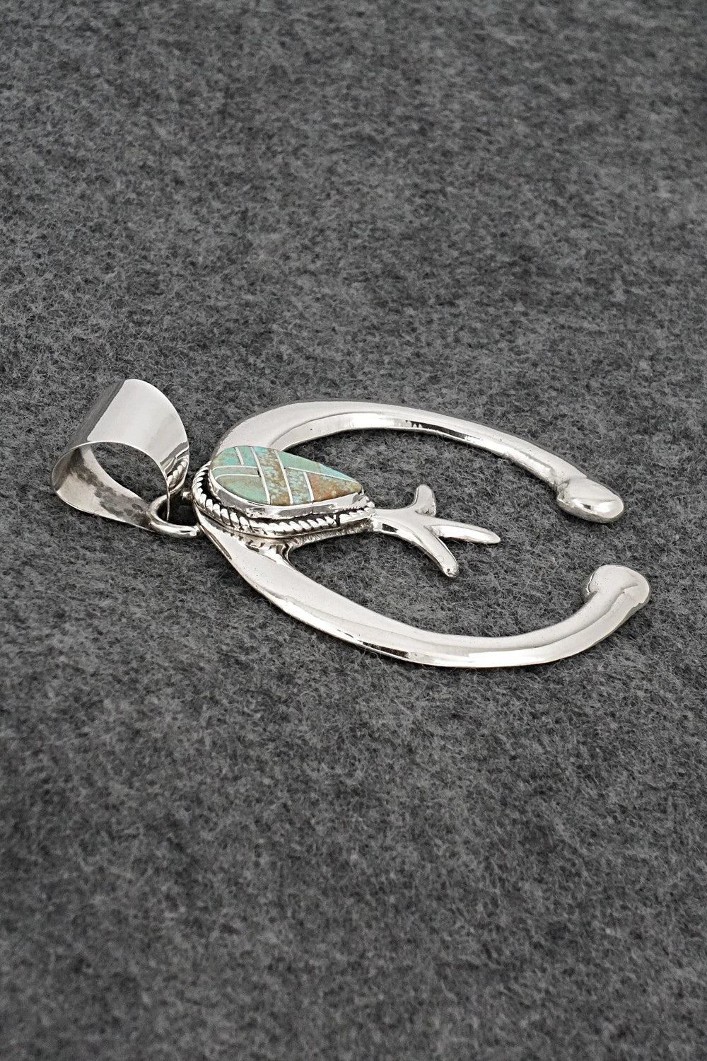 Turquoise & Sterling Silver Pendant - Joseph Martinez