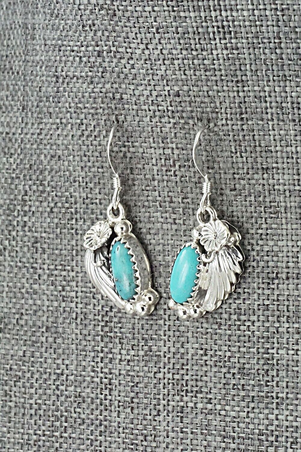 Turquoise and Sterling Silver Earrings - Andrew Vandever