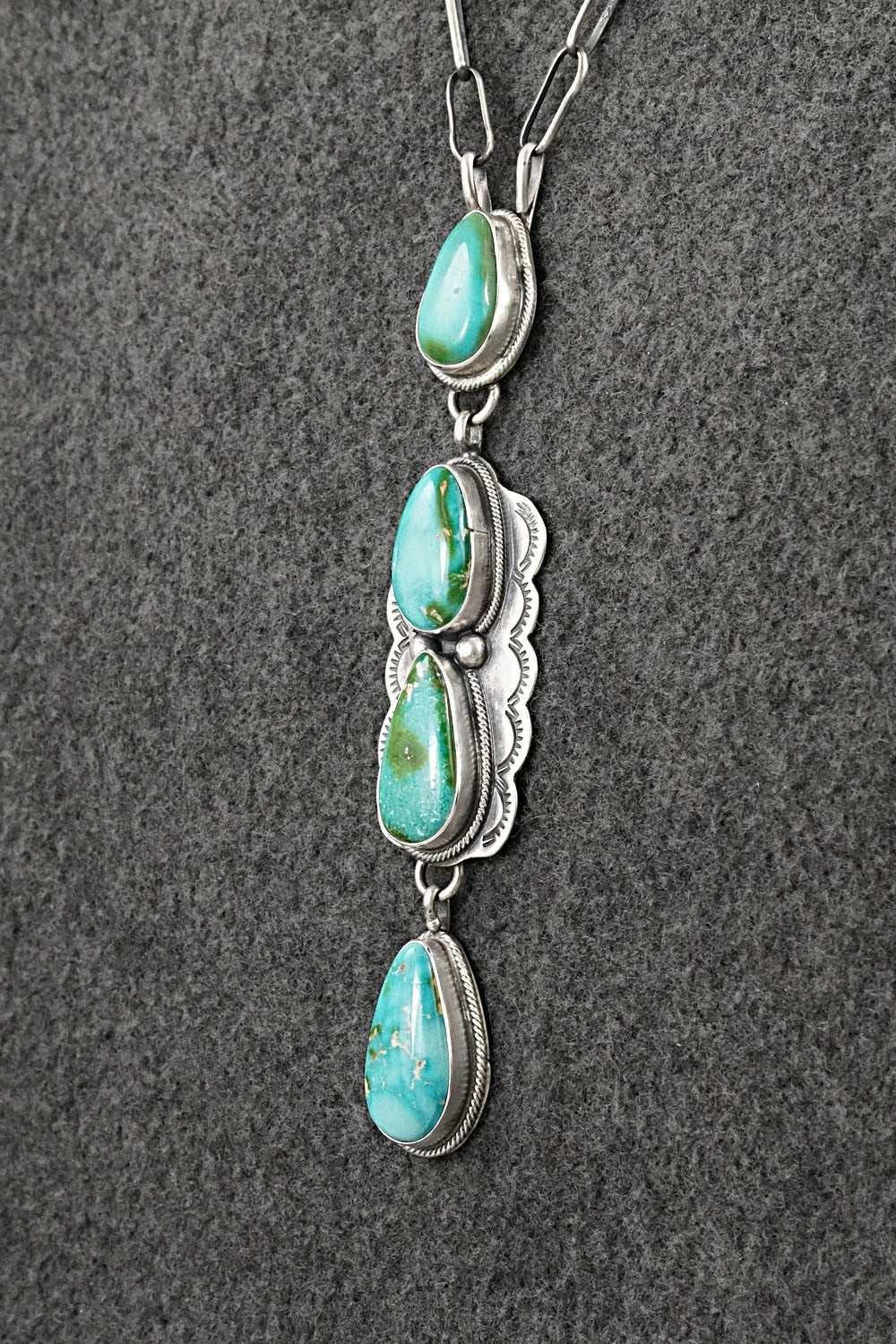 Turquoise & Sterling Silver Necklace - Bobby Johnson