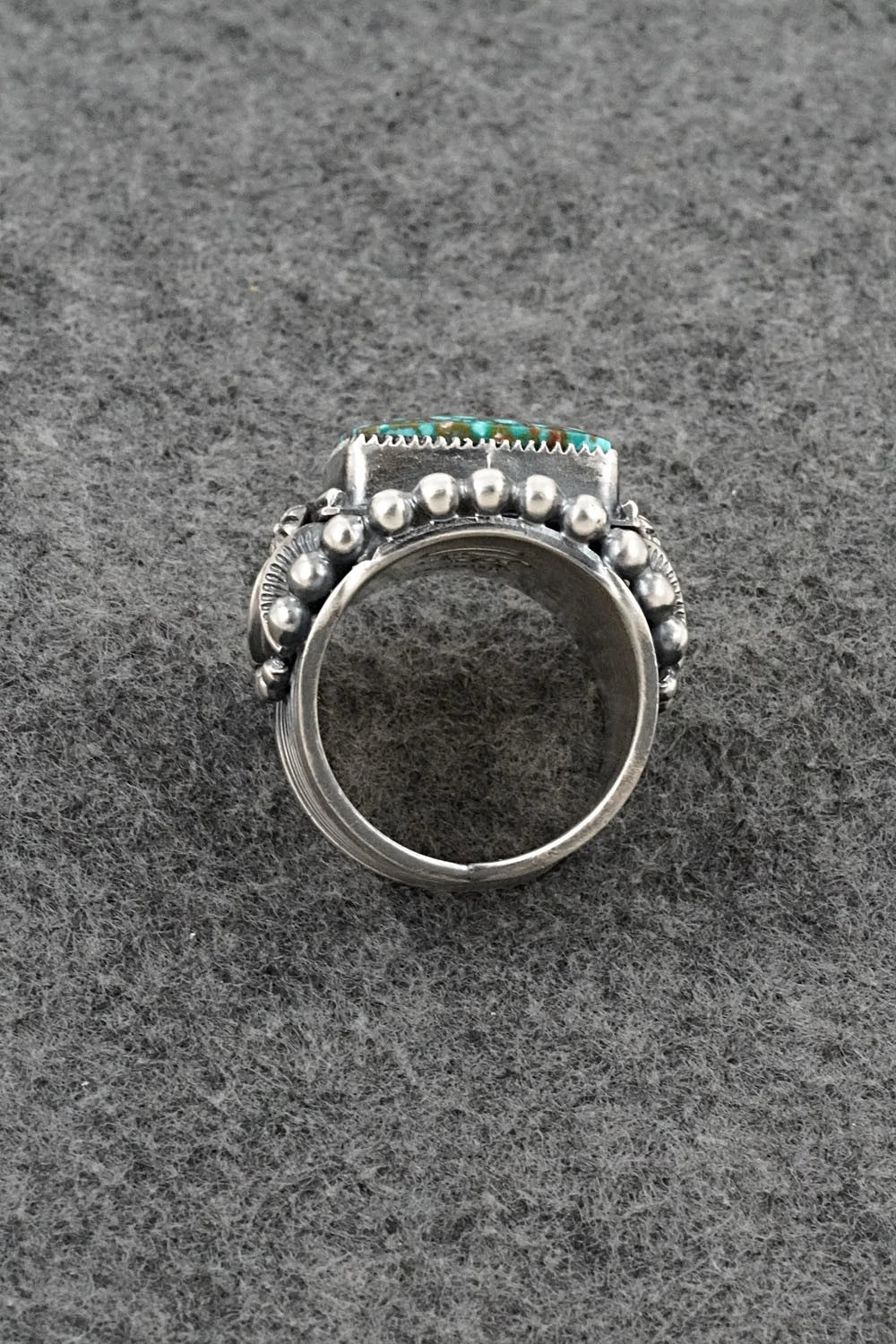Turquoise & Sterling Silver Ring - Delbert Gordon - Size 9.5