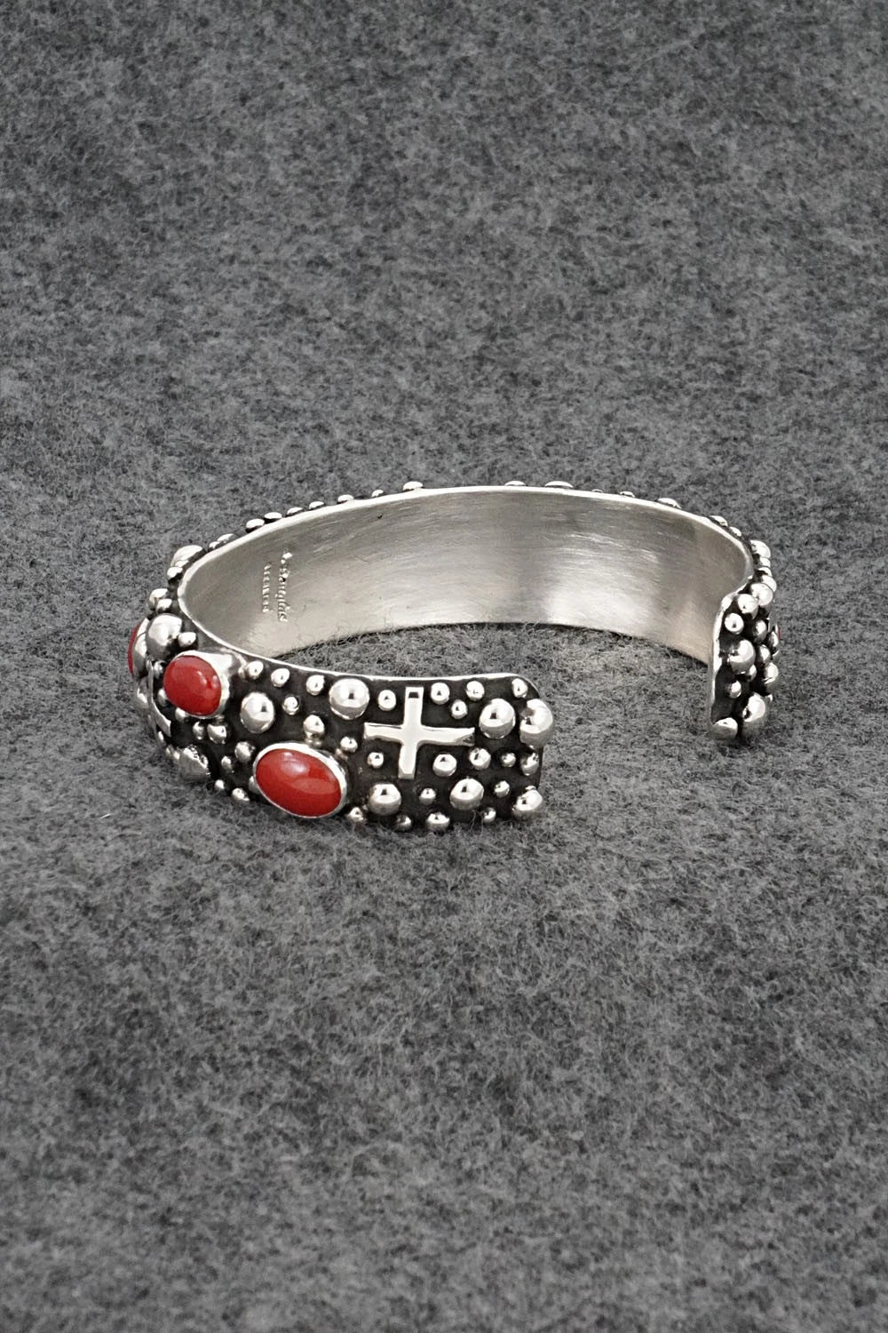 Coral & Sterling Silver Bracelet - Akee Douglas